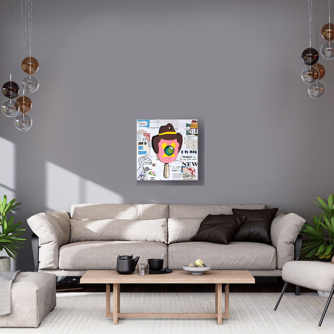 White Simple Background Wall Art Mockup Instagram Post 1