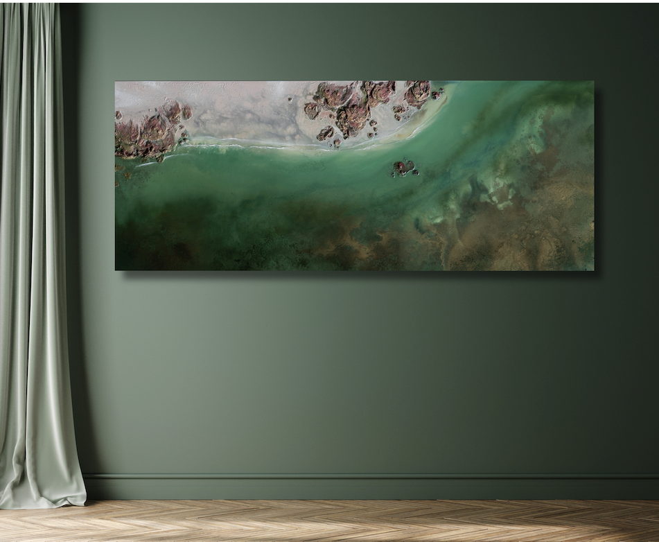 Green Ocean Resin Wall A By Petra Meiklert7