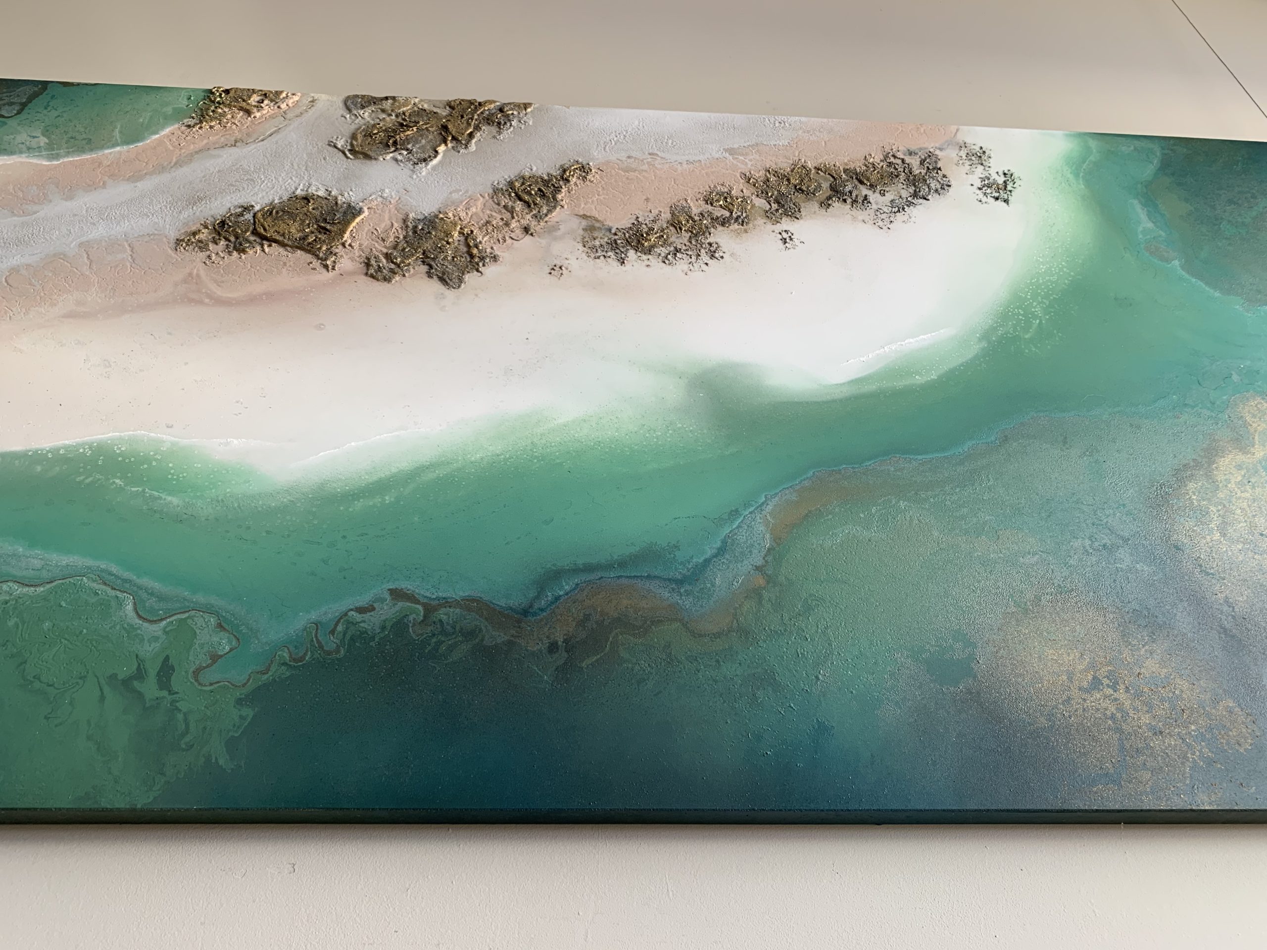 Textured Coastal Abstract Painting By Petra Meiklert3