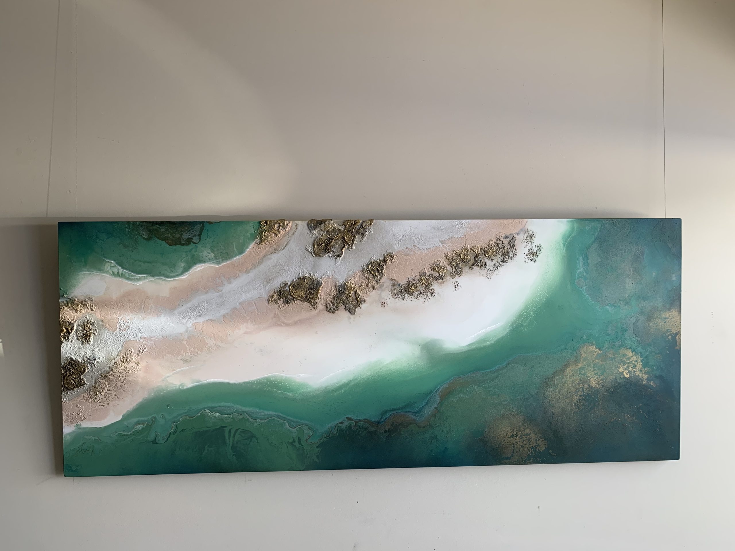 Textured Coastal Abstract Painting By Petra Meiklert2