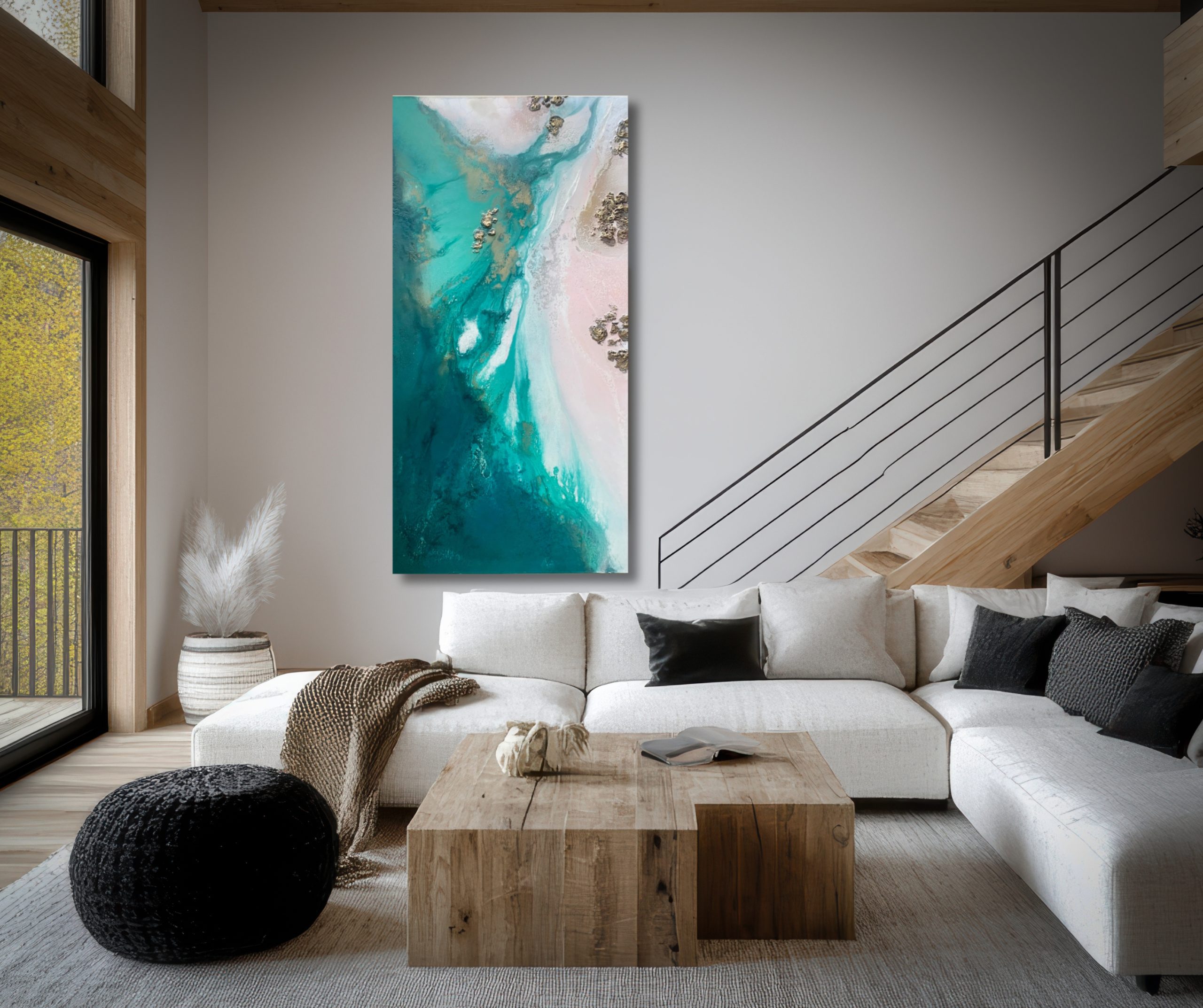 Aerial View Seascape Wall Art By Petra Meikle7