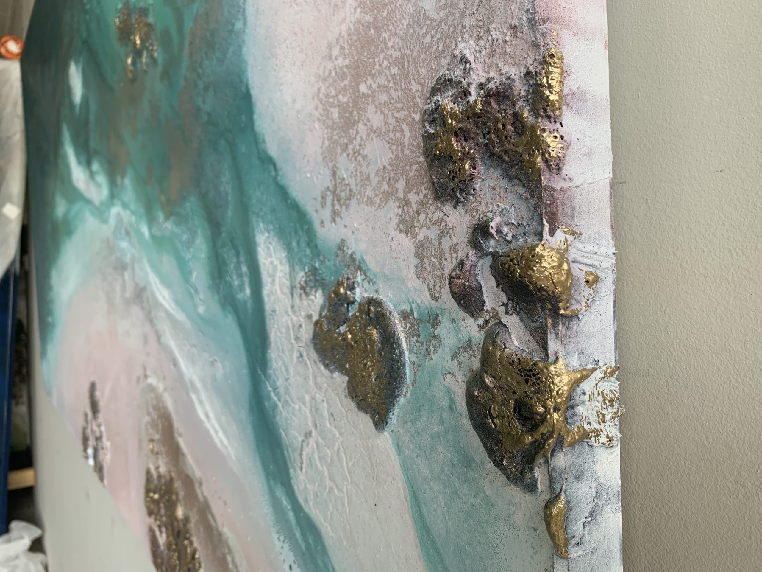 Green And Pink Coastal Artwork By Petra Meikle3