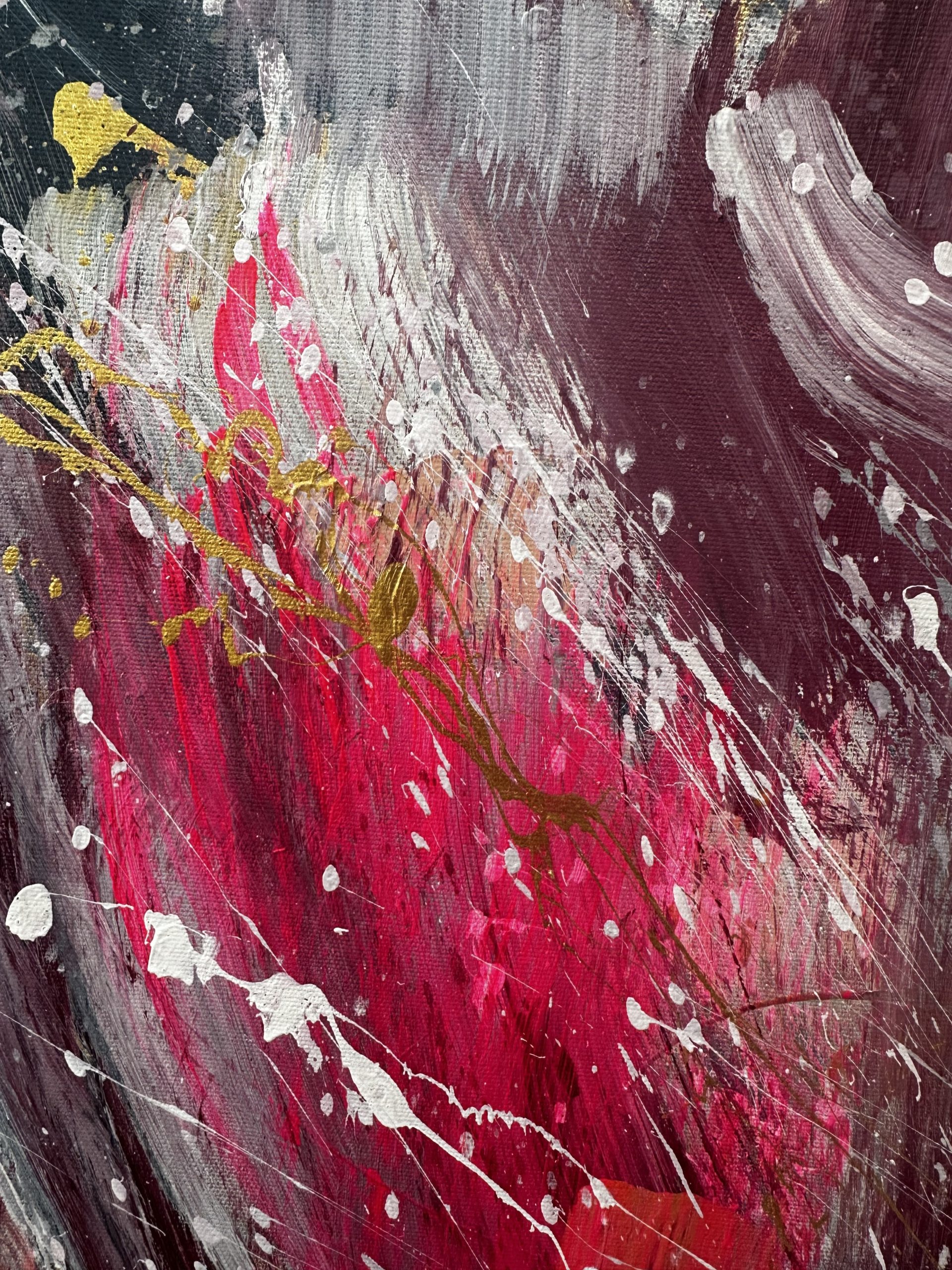 Closeup Pink Alanah Jarvis Abstract Art