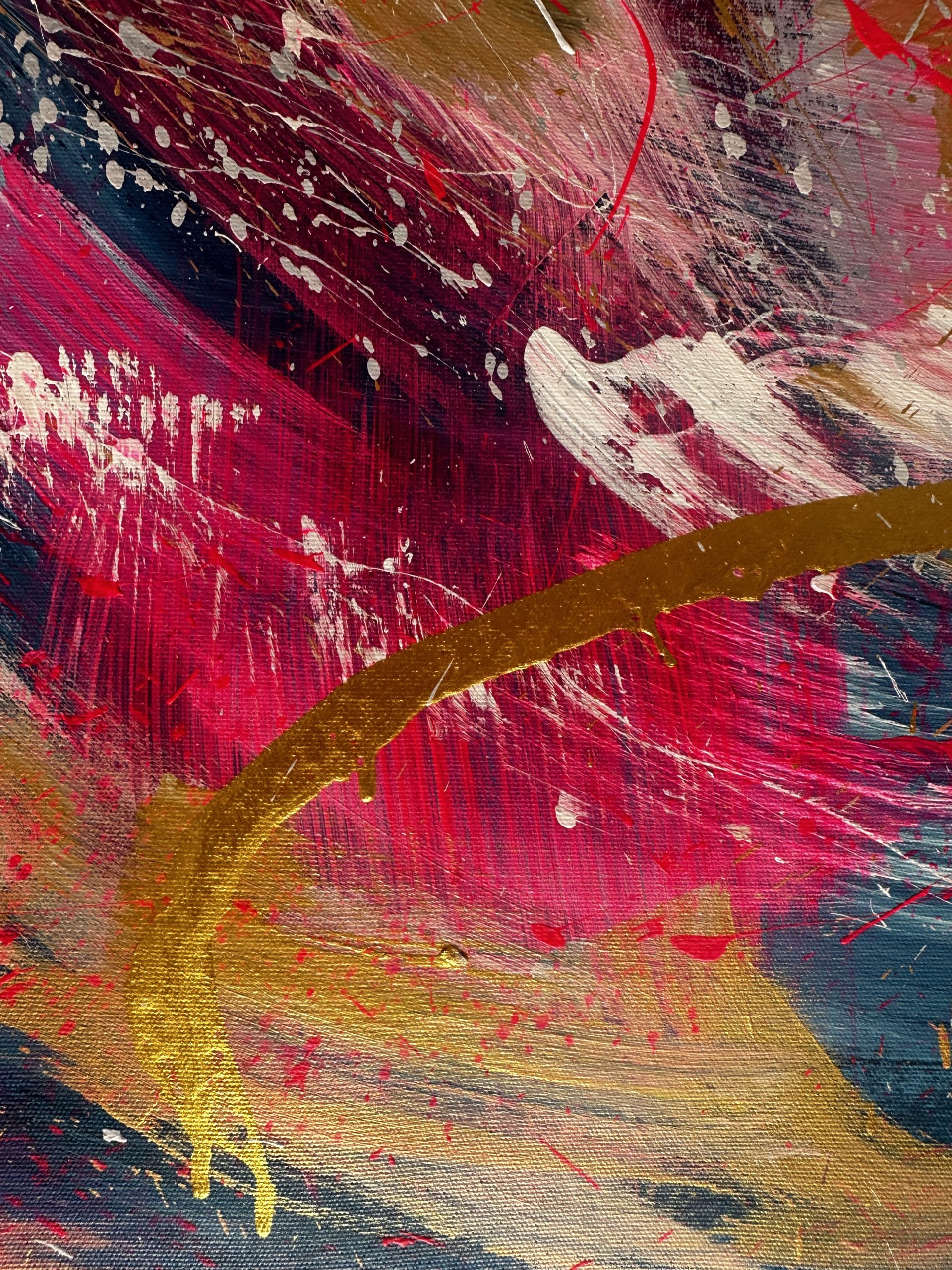 Golden Abstract Art Alanah Jarvis