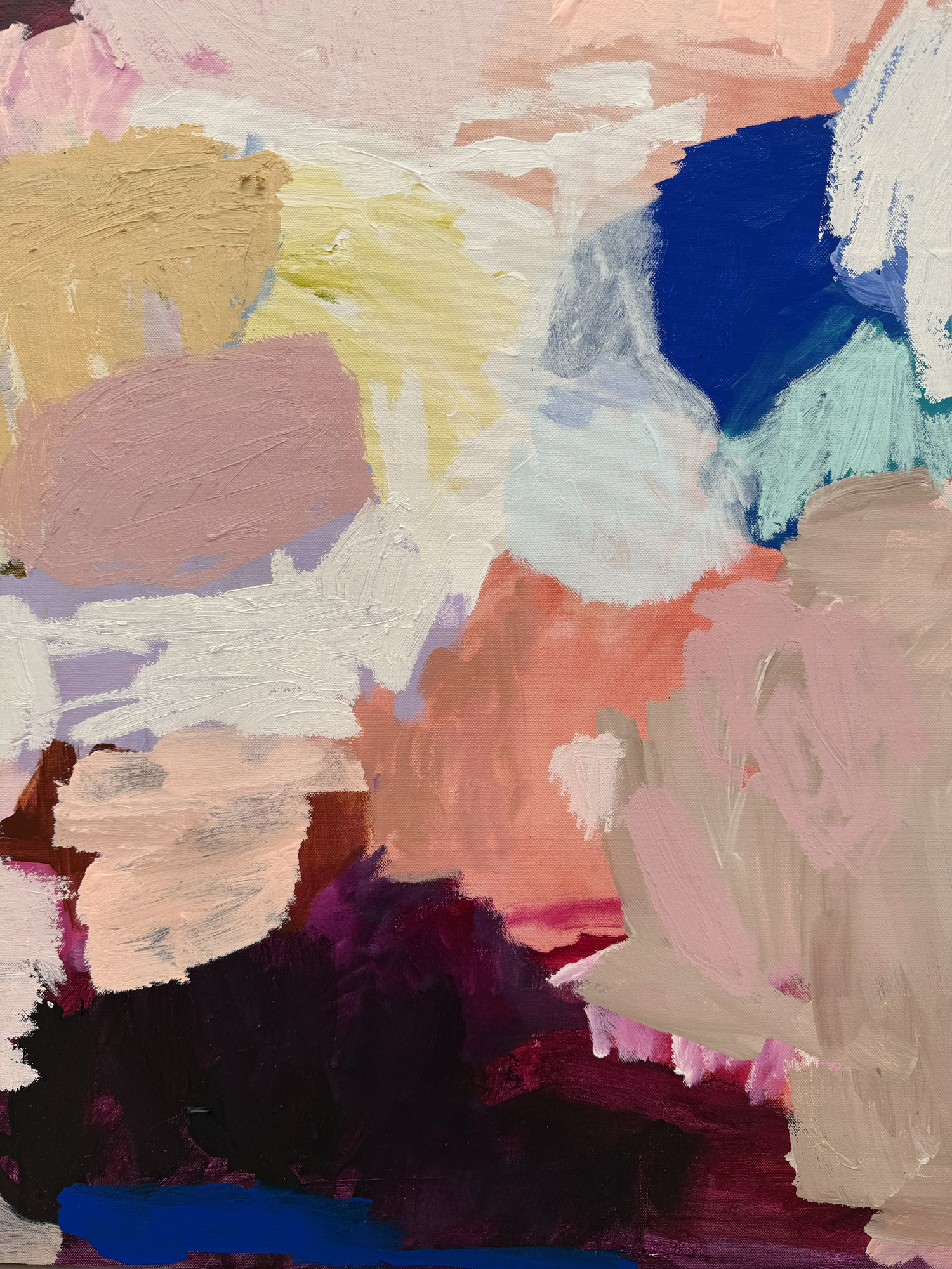 Australian Artist Rebecca Koerting Struck By You Abstract Painting 504 W