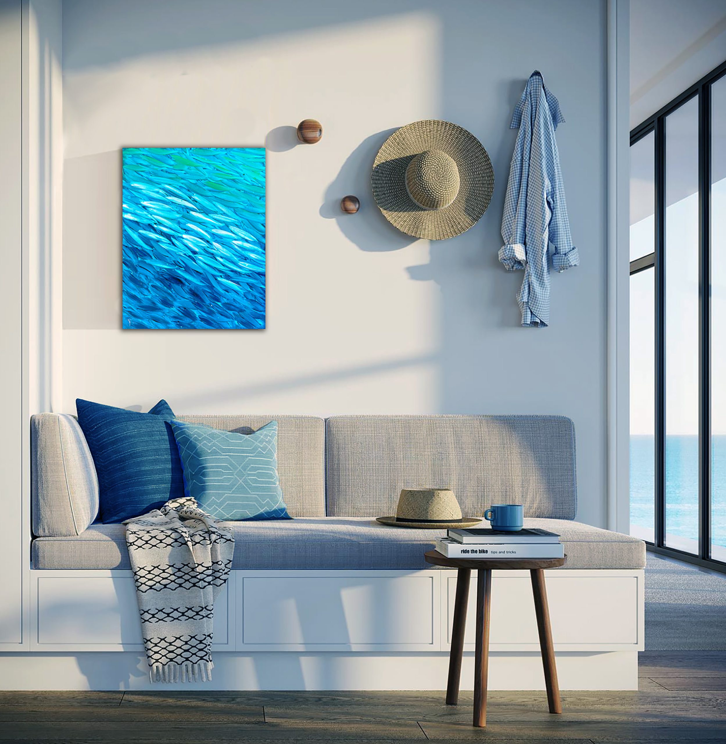 Fish In Blue And Aqua Mock Hr