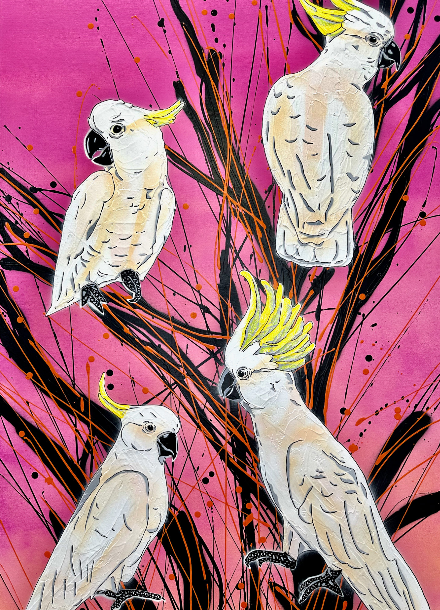Cockatoos At Sunrise Deborah Lang Urban Pop Art 4