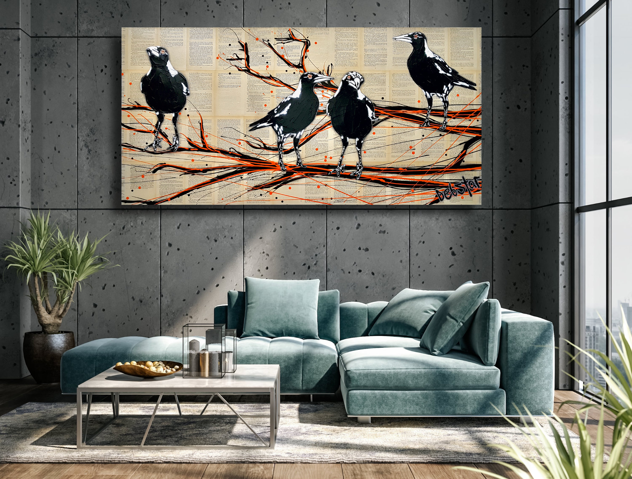 Slate Wall And Couch