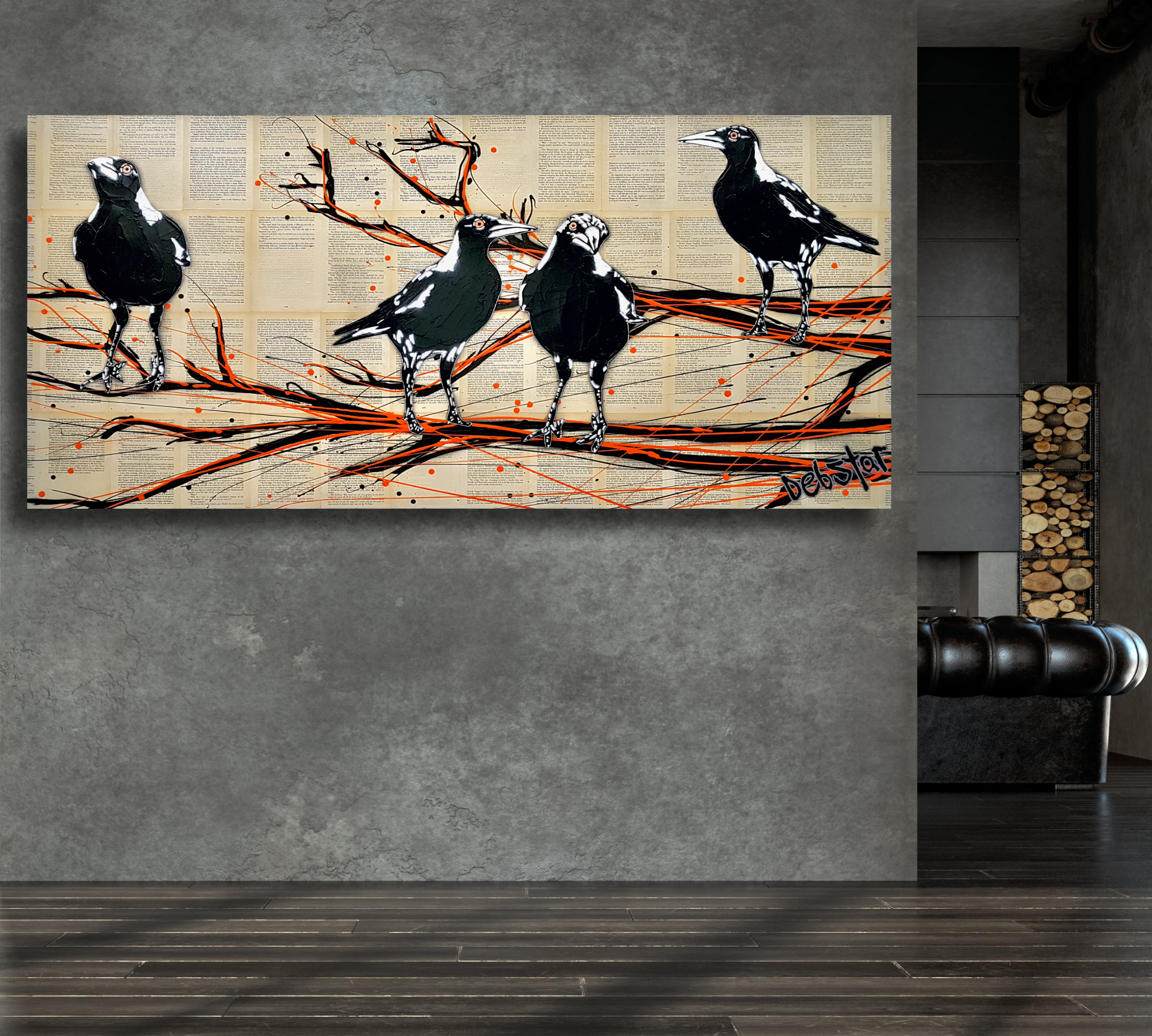 Living Room Interior In Loft, Industrial Style