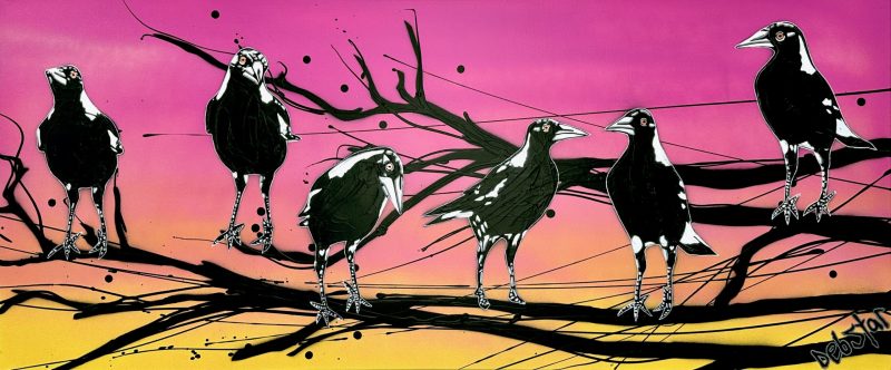 Mischief of Magpies! Sunset 2