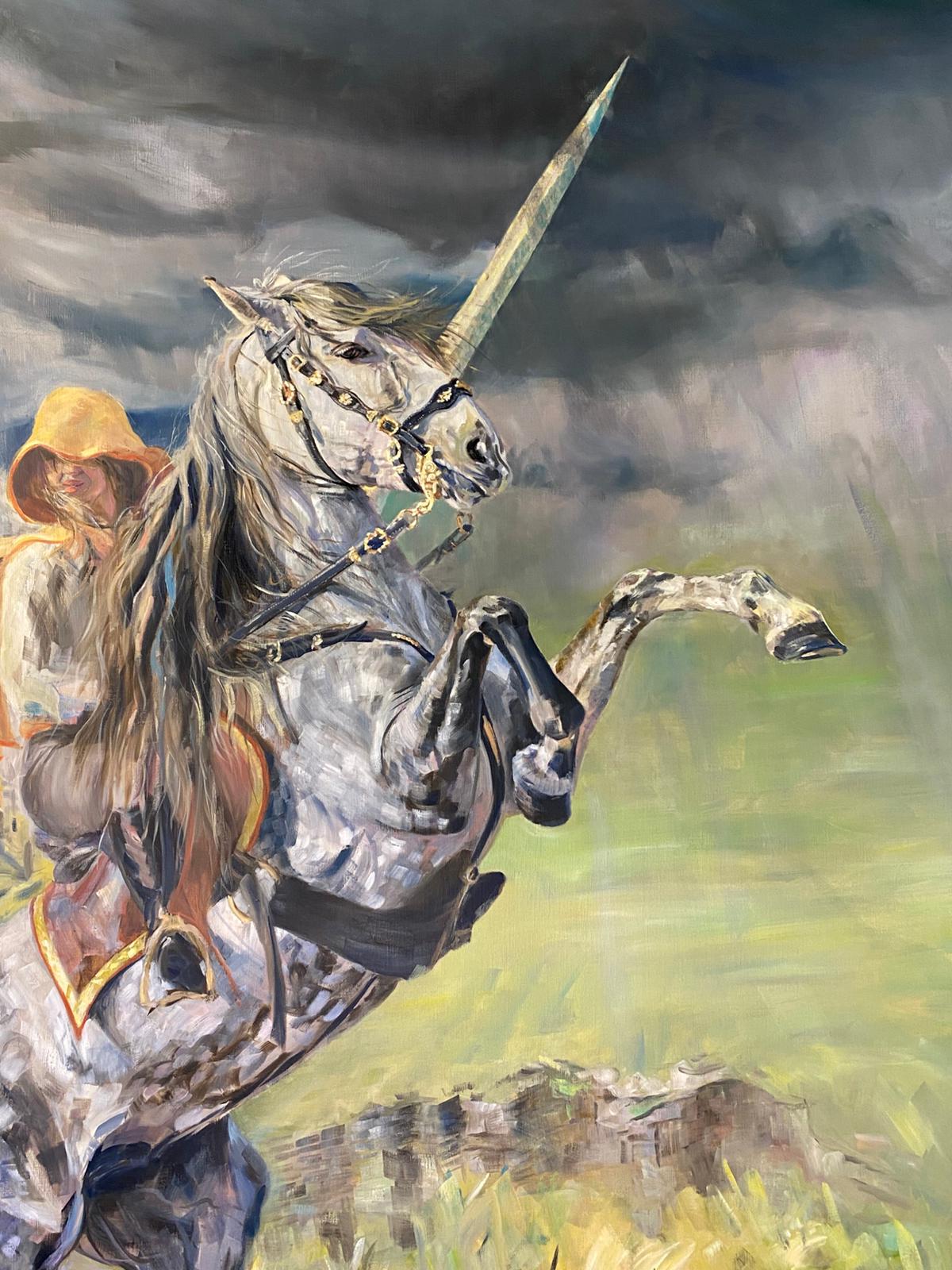 Woman Horse Sword Storm Jo S Stacey Closeup3