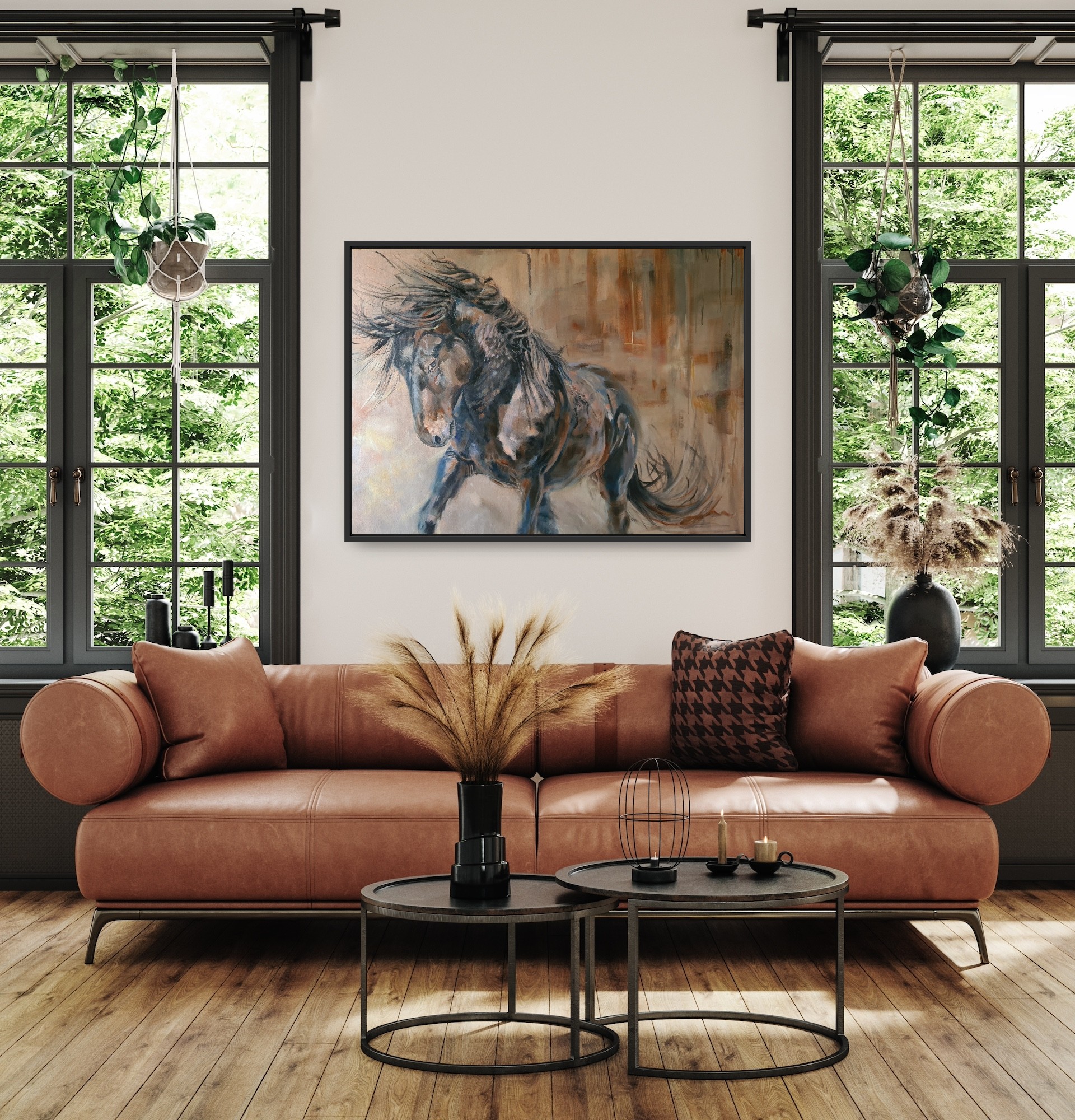 Bay Onaqui Stallion Jo S Stacey Fine Art Insitu1