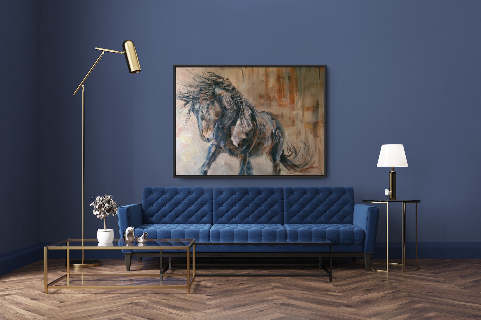 Bay Onaqui Stallion Jo S Stacey Fine Art Insitu4