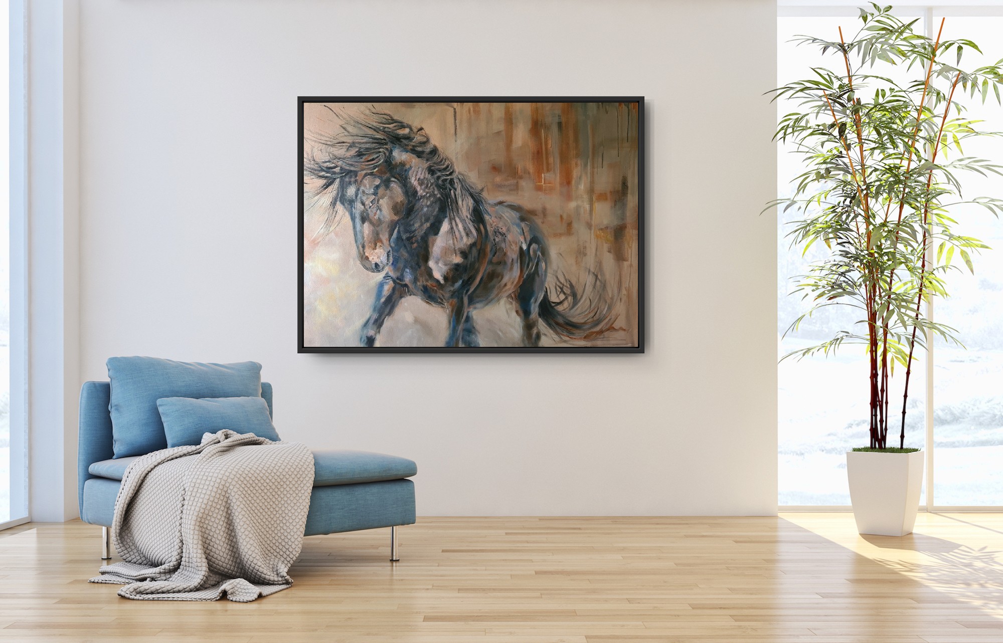Bay Onaqui Stallion Jo S Stacey Fine Art Insitu5