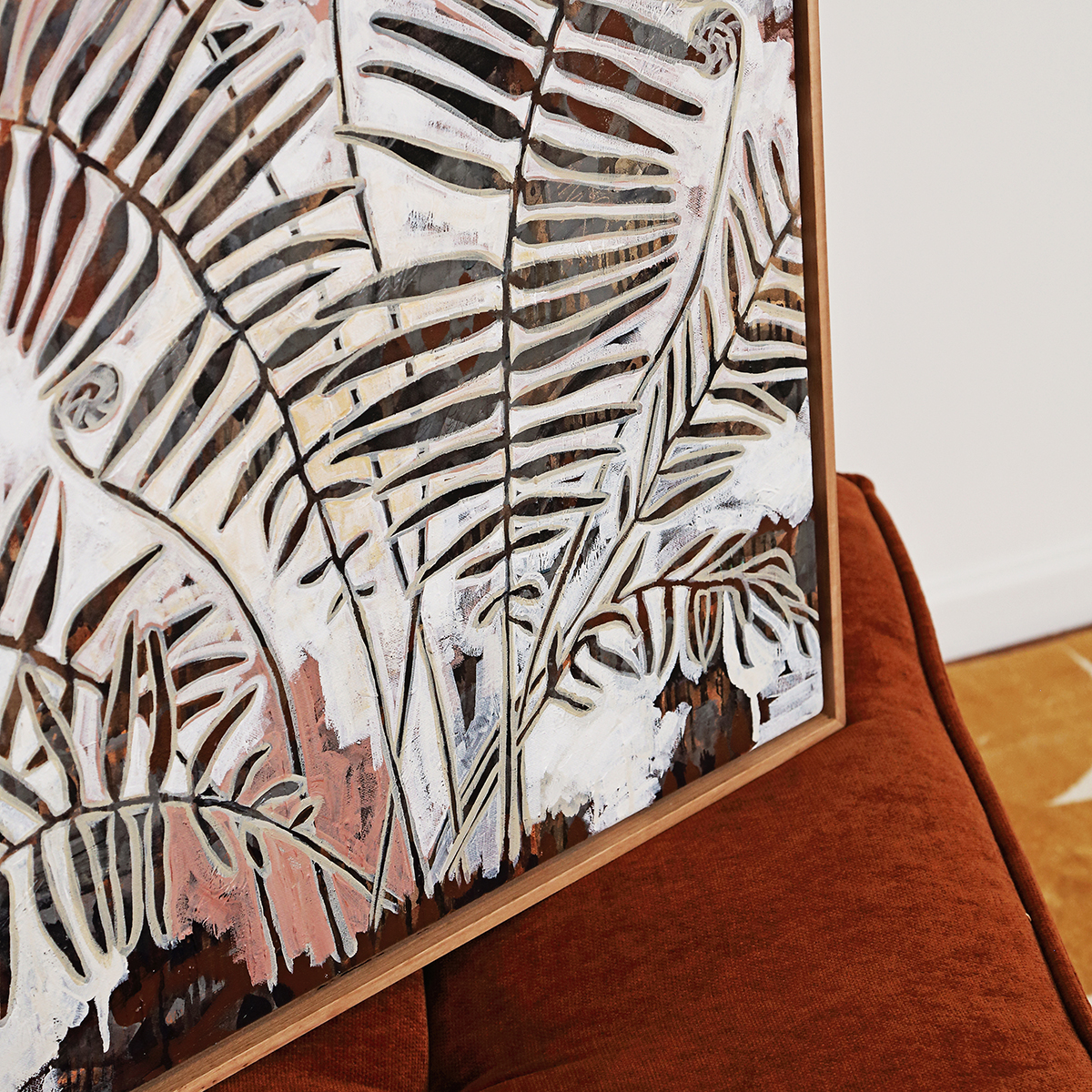 Lr 052 Swamp Water Fern Moment Iii Smith & Brooks Coastal Vibes Beach House Moody Artworks Monochrome Art