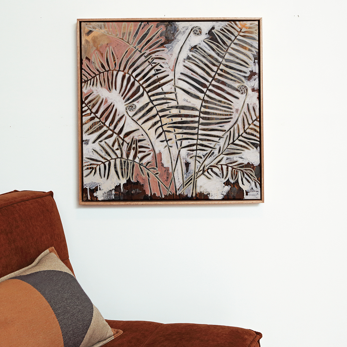 Lr 058 Swamp Water Fern Moment Iii Smith & Brooks Coastal Vibes Beach House Moody Artworks Monochrome Art