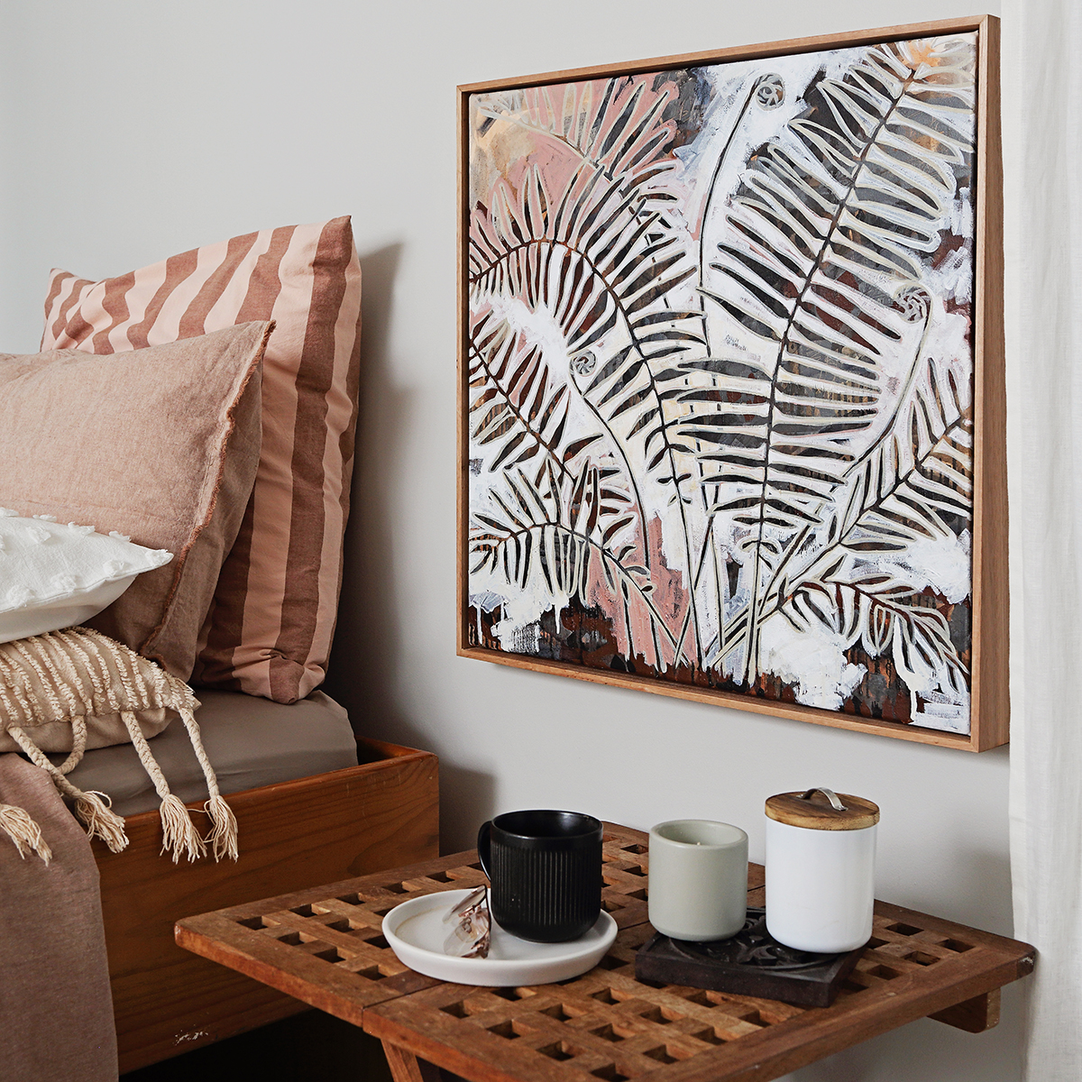 Lr 061 Swamp Water Fern Moment Iii Smith & Brooks Coastal Vibes Beach House Moody Artworks Monochrome Art