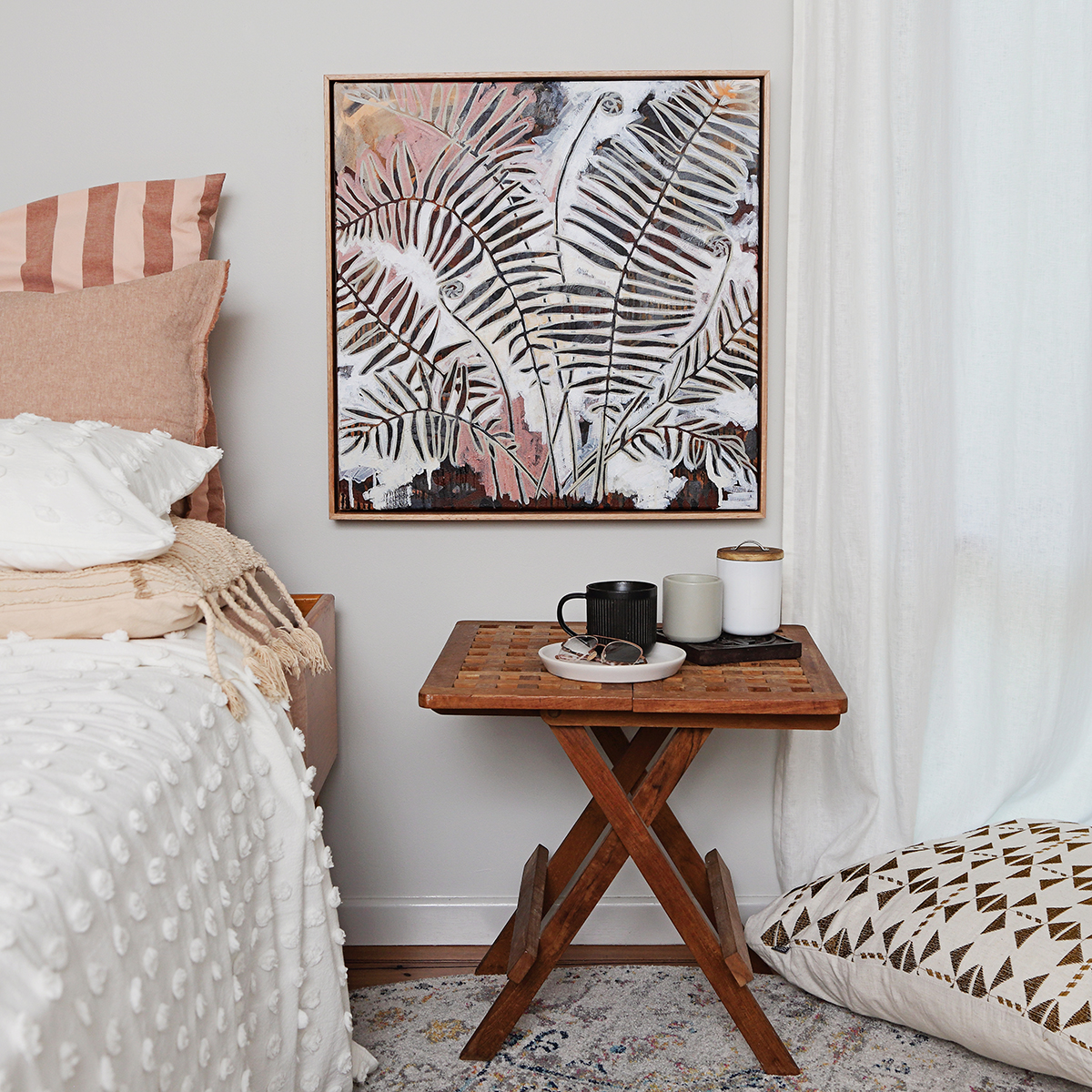 Lr 064 Swamp Water Fern Moment Iii Smith & Brooks Coastal Vibes Beach House Moody Artworks Monochrome Art