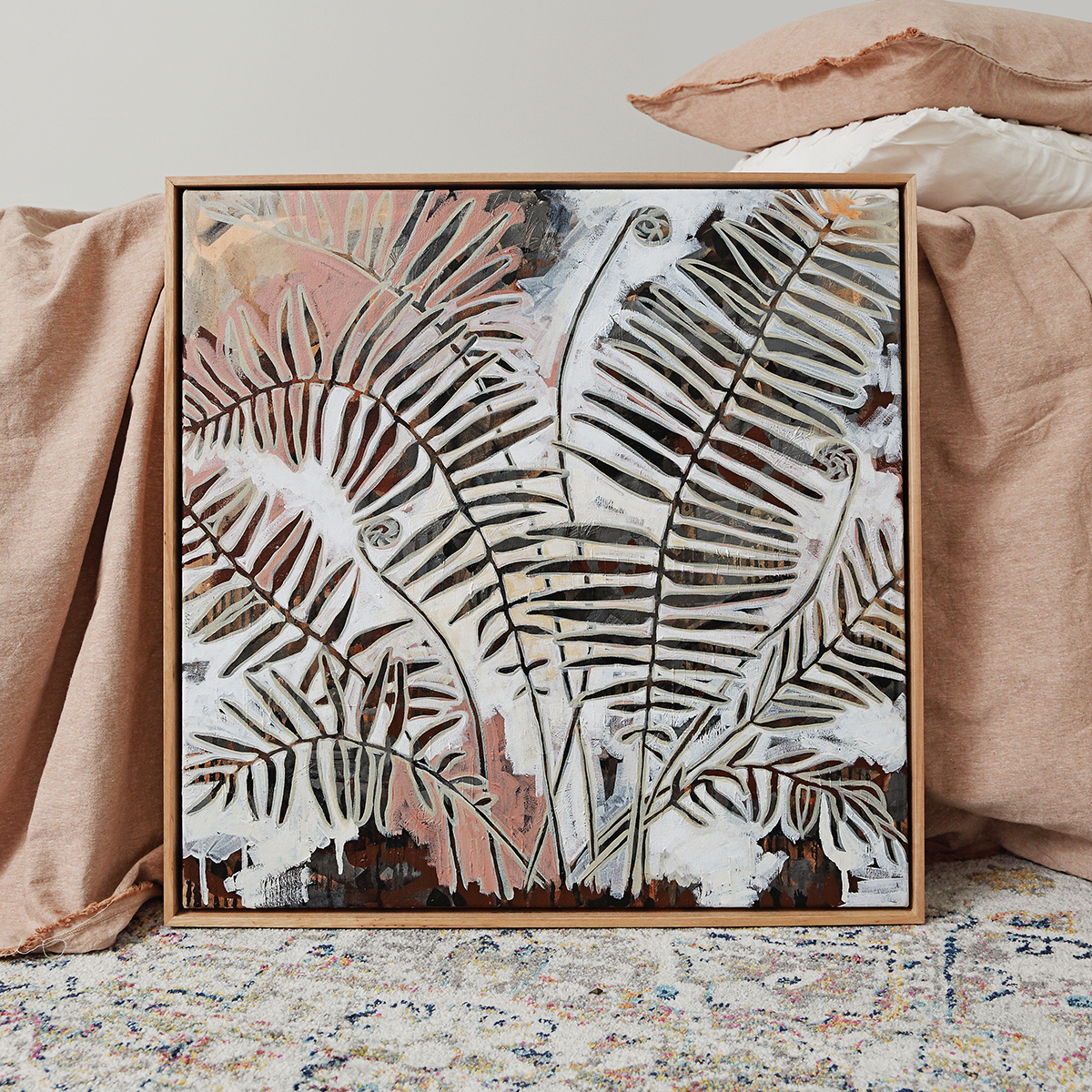 Lr 077 Swamp Water Fern Moment Iii Smith & Brooks Coastal Vibes Beach House Moody Artworks Monochrome Art