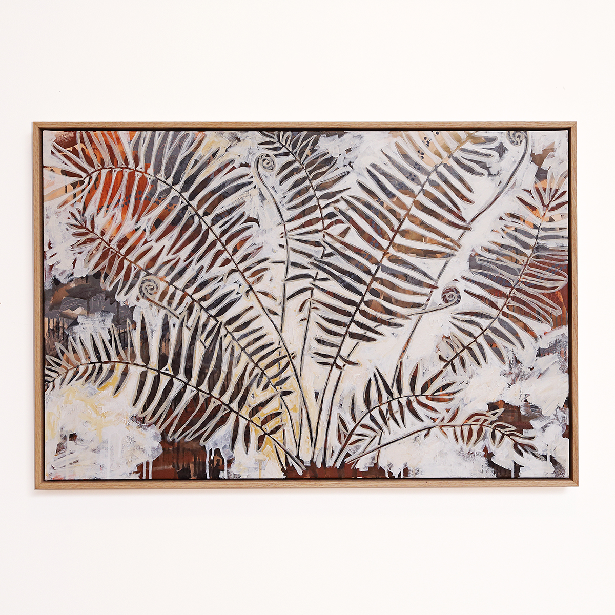 Lr 003 Swamp Water Fern Moment I Smith & Brooks Art For Coastal Interiors Black And White Neutral Original Artworks