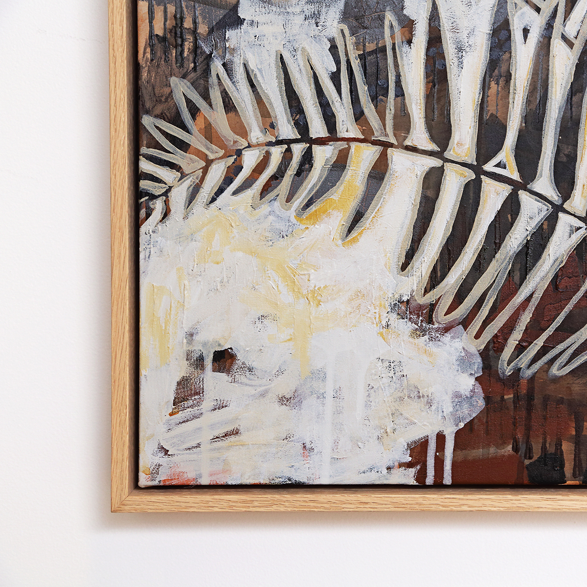 Lr 039 Swamp Water Fern Moment I Smith & Brooks Art For Coastal Interiors Black And White Neutral Original Artworks