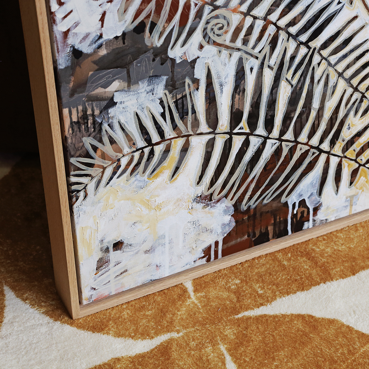 Lr 059 Swamp Water Fern Moment I Smith & Brooks Art For Coastal Interiors Black And White Neutral Original Artworks