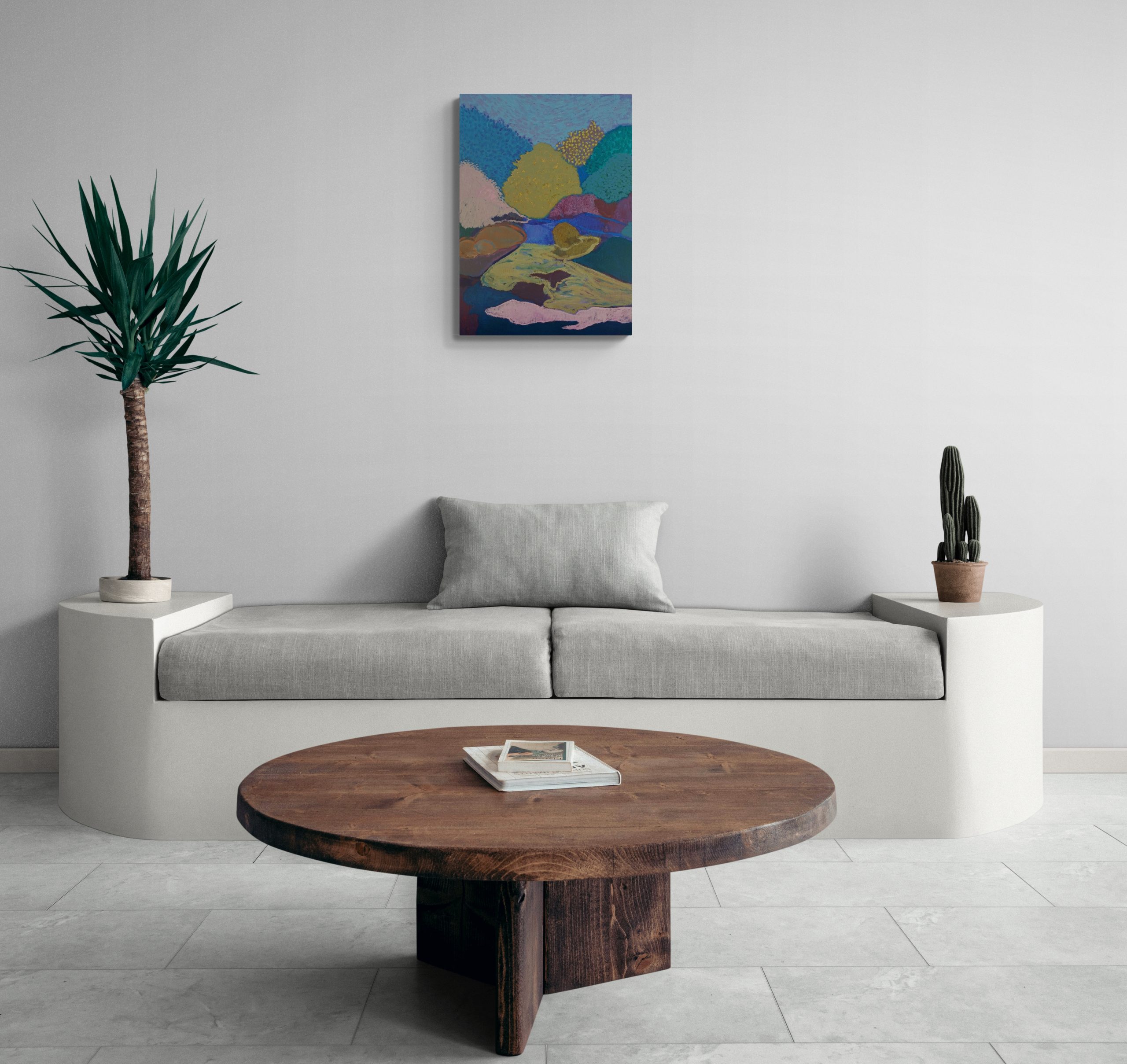 Minimal Mediterranean Style Living Room