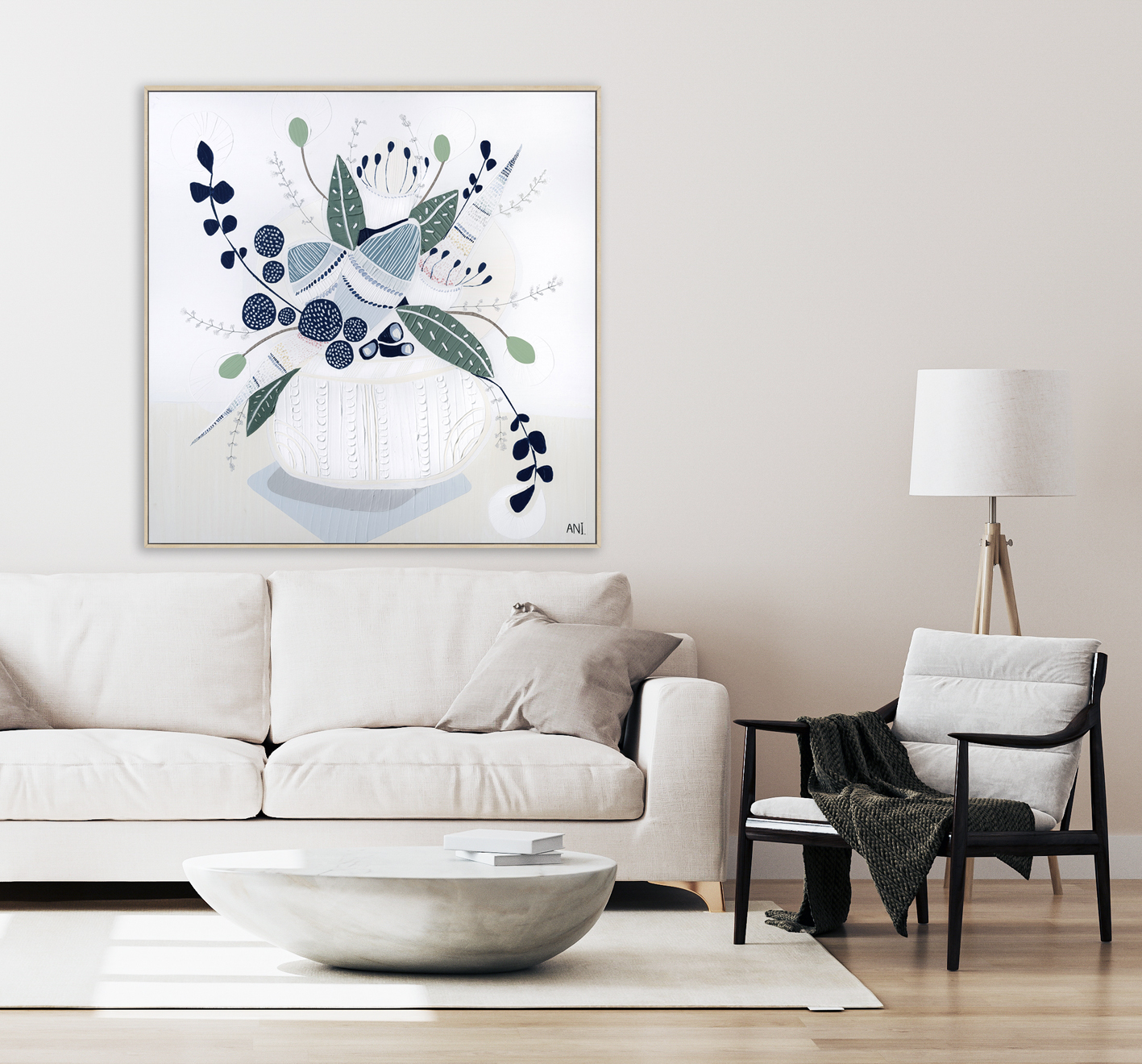 Beige Room Interior, Living Room Interior Mockup, Empty Beige Wa