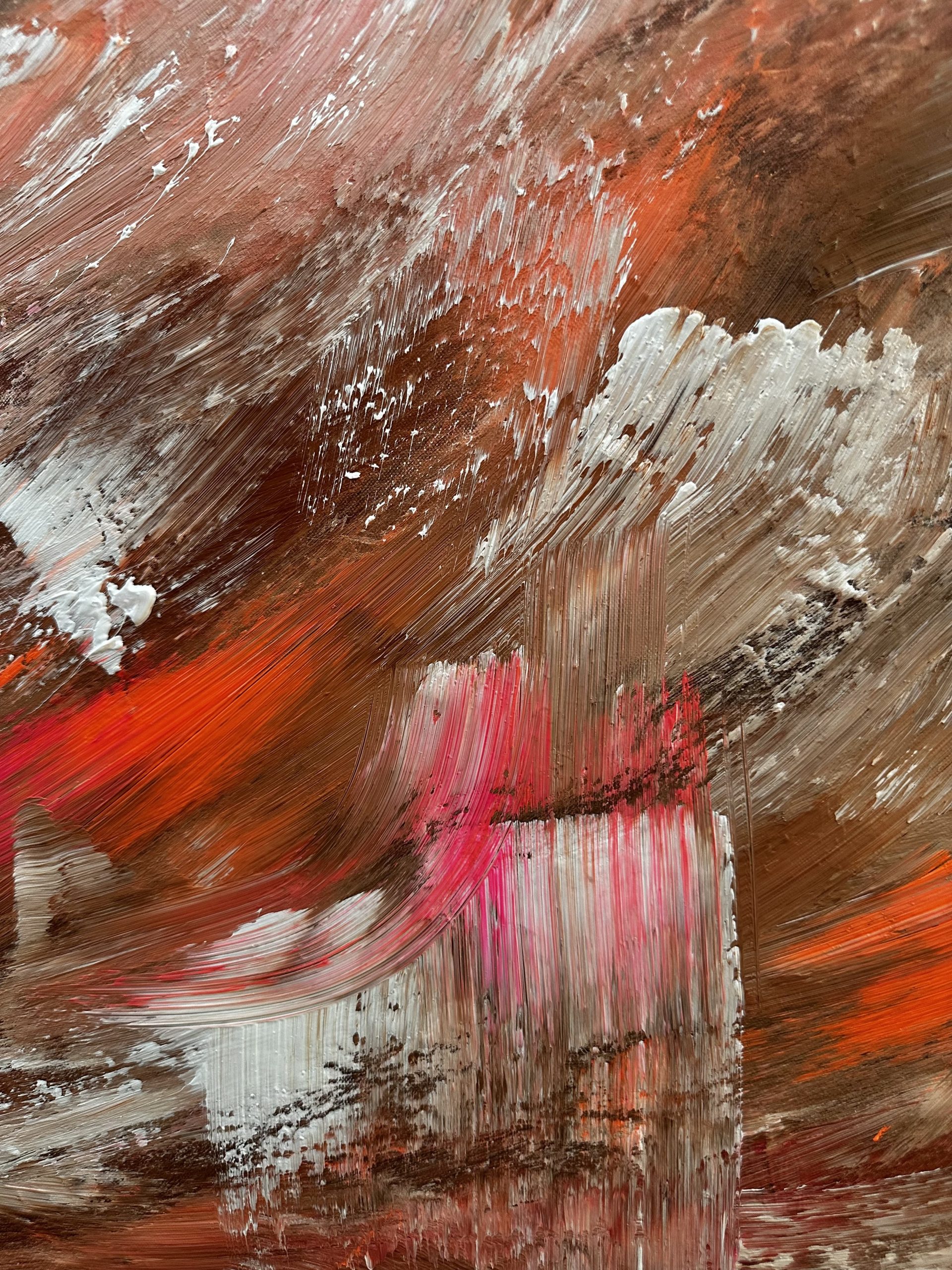Close Up Pink Orange Alanah Jarvis Abstract Art