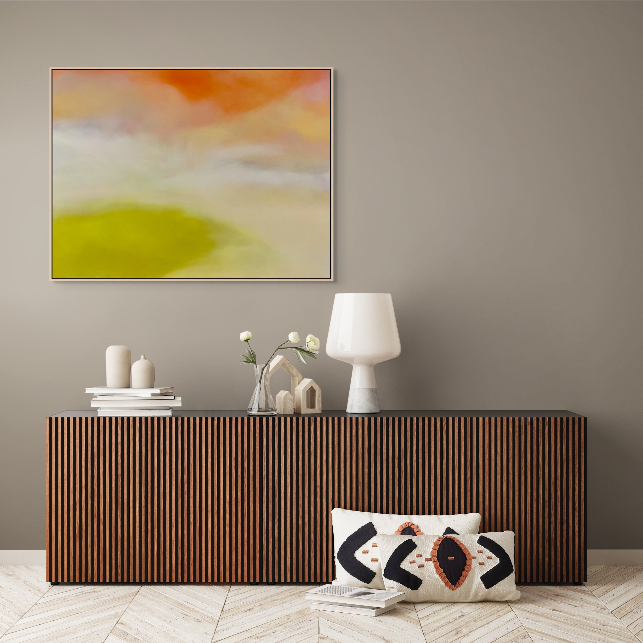 Colour Field 14 House And Flowers