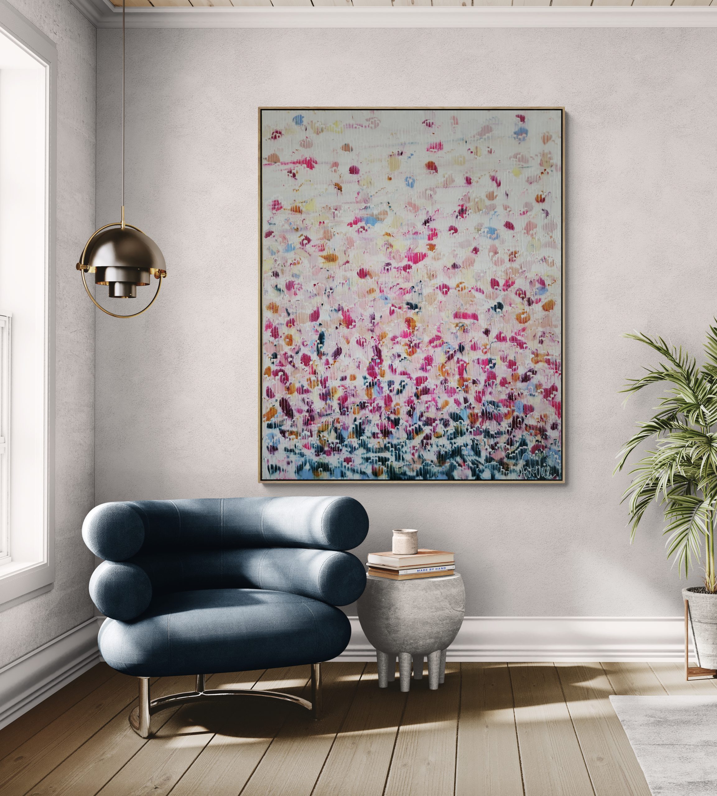 Living Room With Fancy Chair And Plants (3)