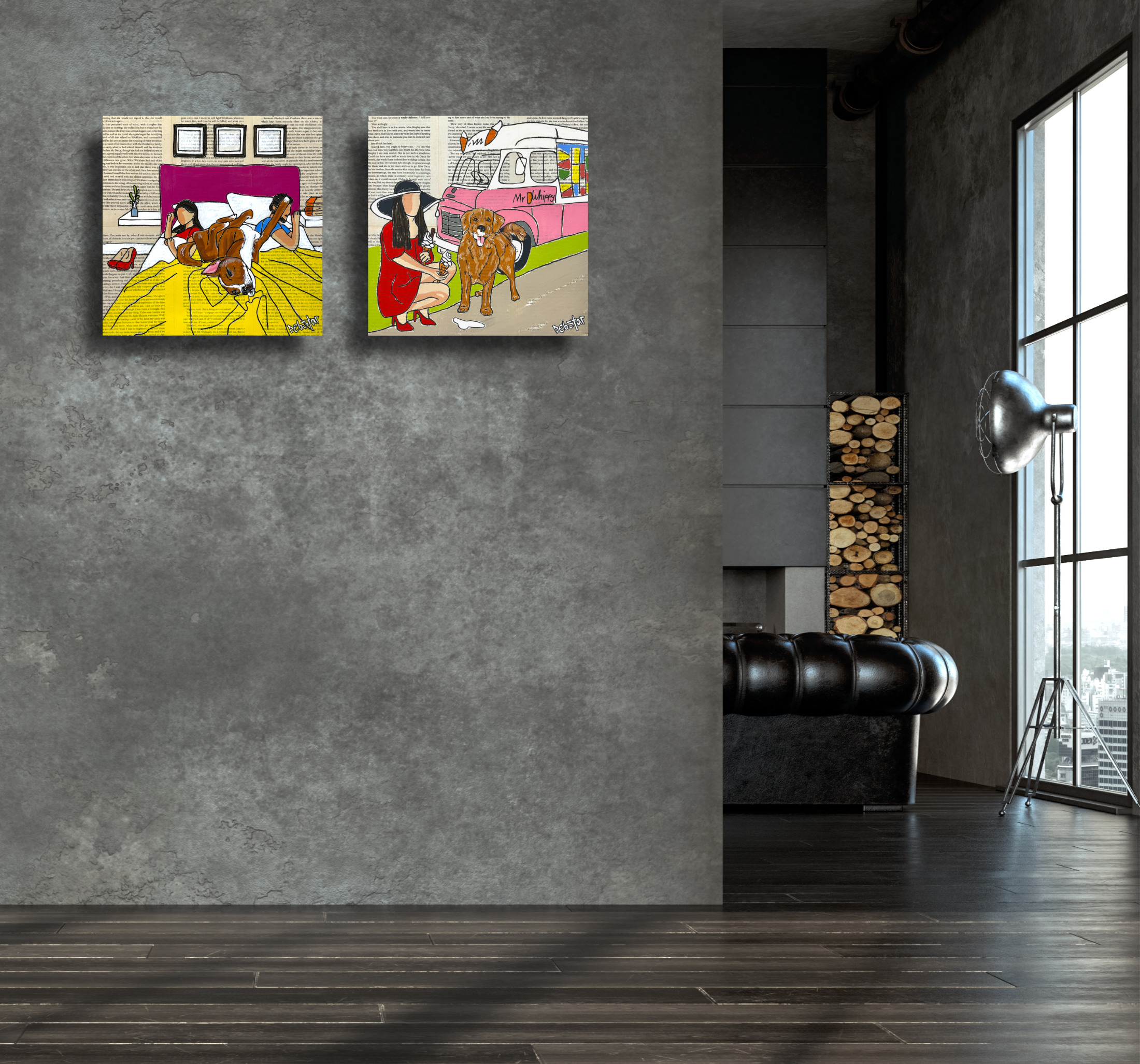 Living Room Interior In Loft, Industrial Style