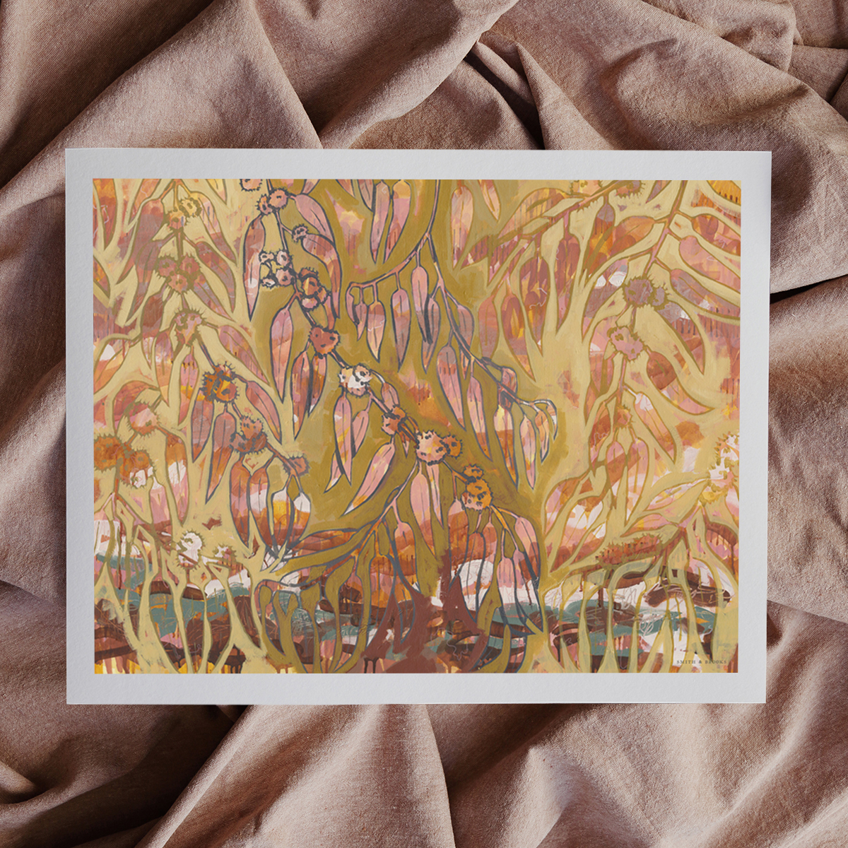 Lr 073 Mountain Ash Moment I Smith & Brooks Art Buy Wall Art Melbourne Art Semi Abstract Australian Native Species