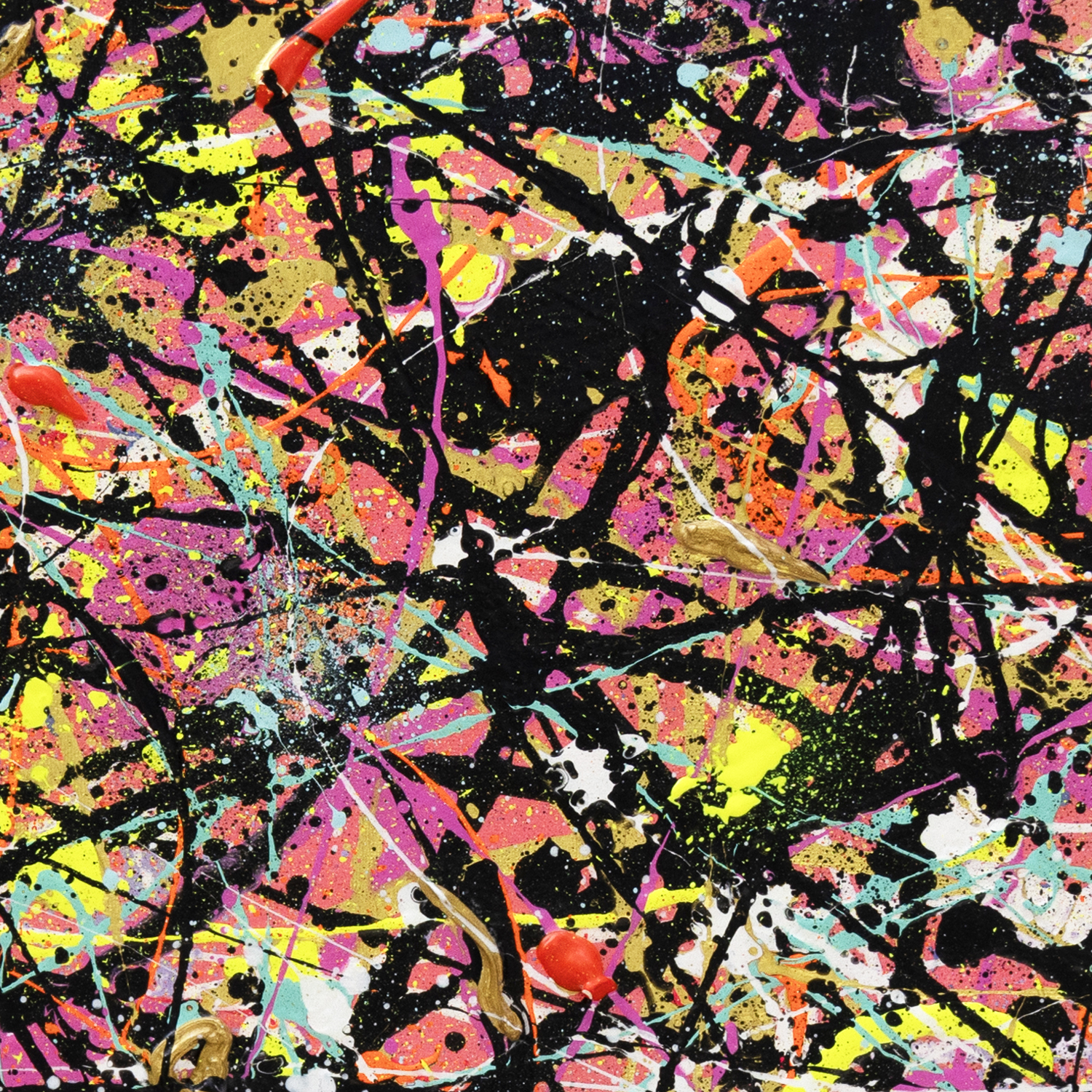 Labyrinth Ii Hand Painted Abstract Expressionism Painting Marks 