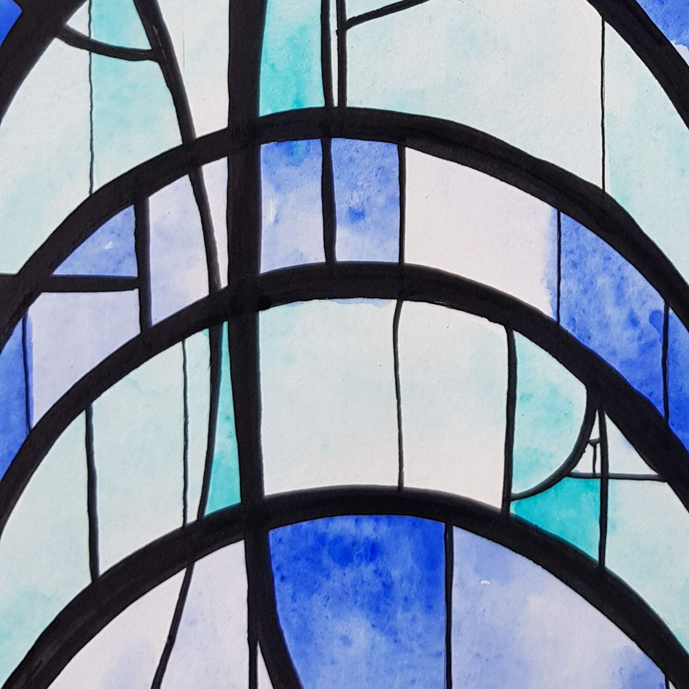 Gumnuts In Blue Vase By Nicola Cowie Art Deco