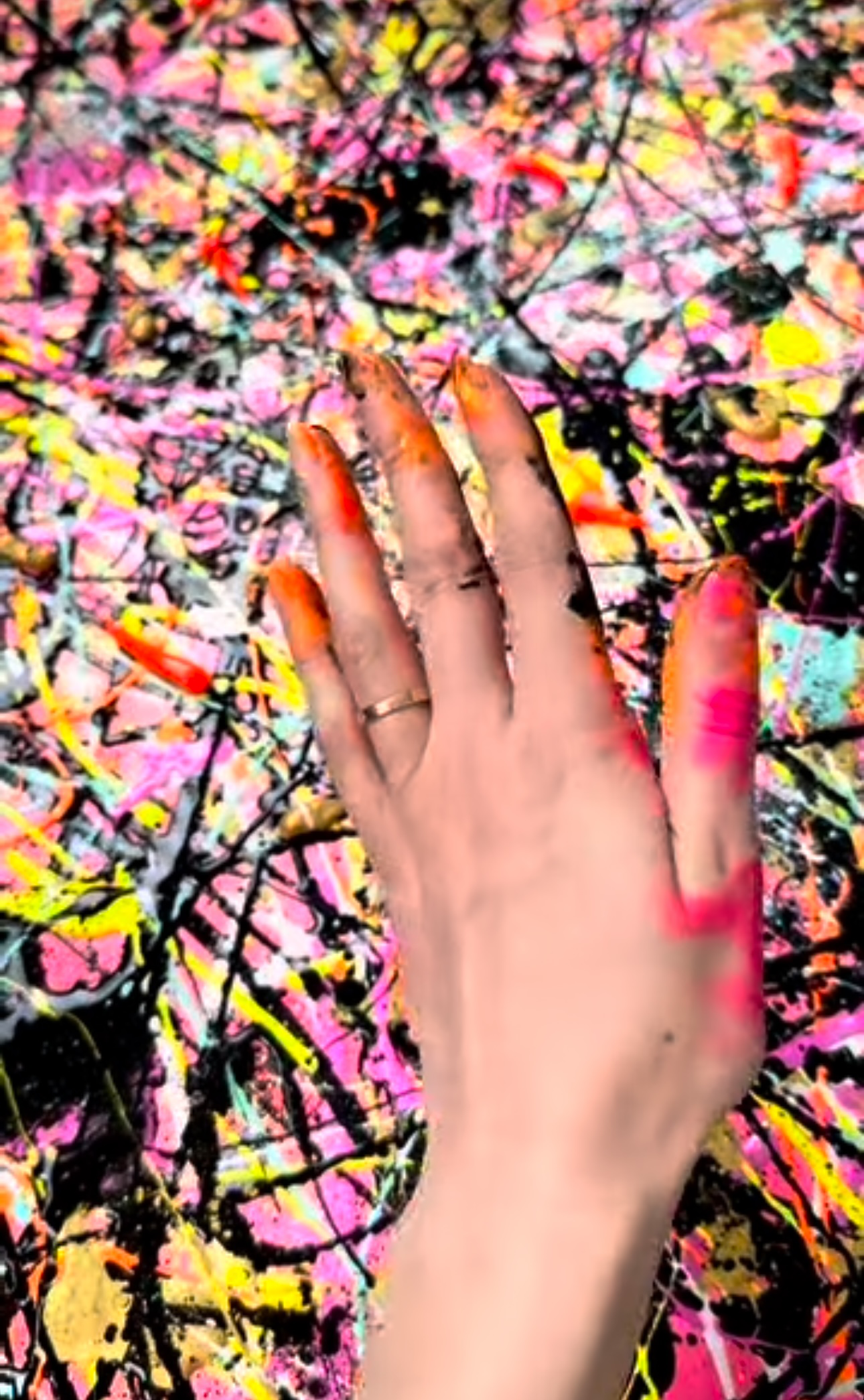 Abstract Expressionism Artist Works On Labyrinth Ii Painting Bridget Bradley 1290x2090px