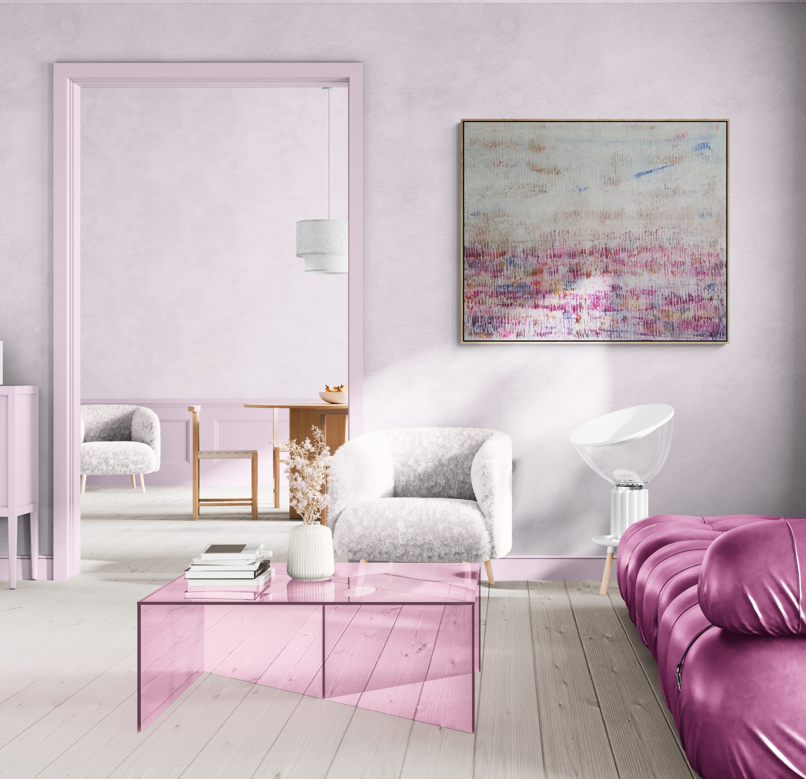 Living Room With A View Towards Dining Area