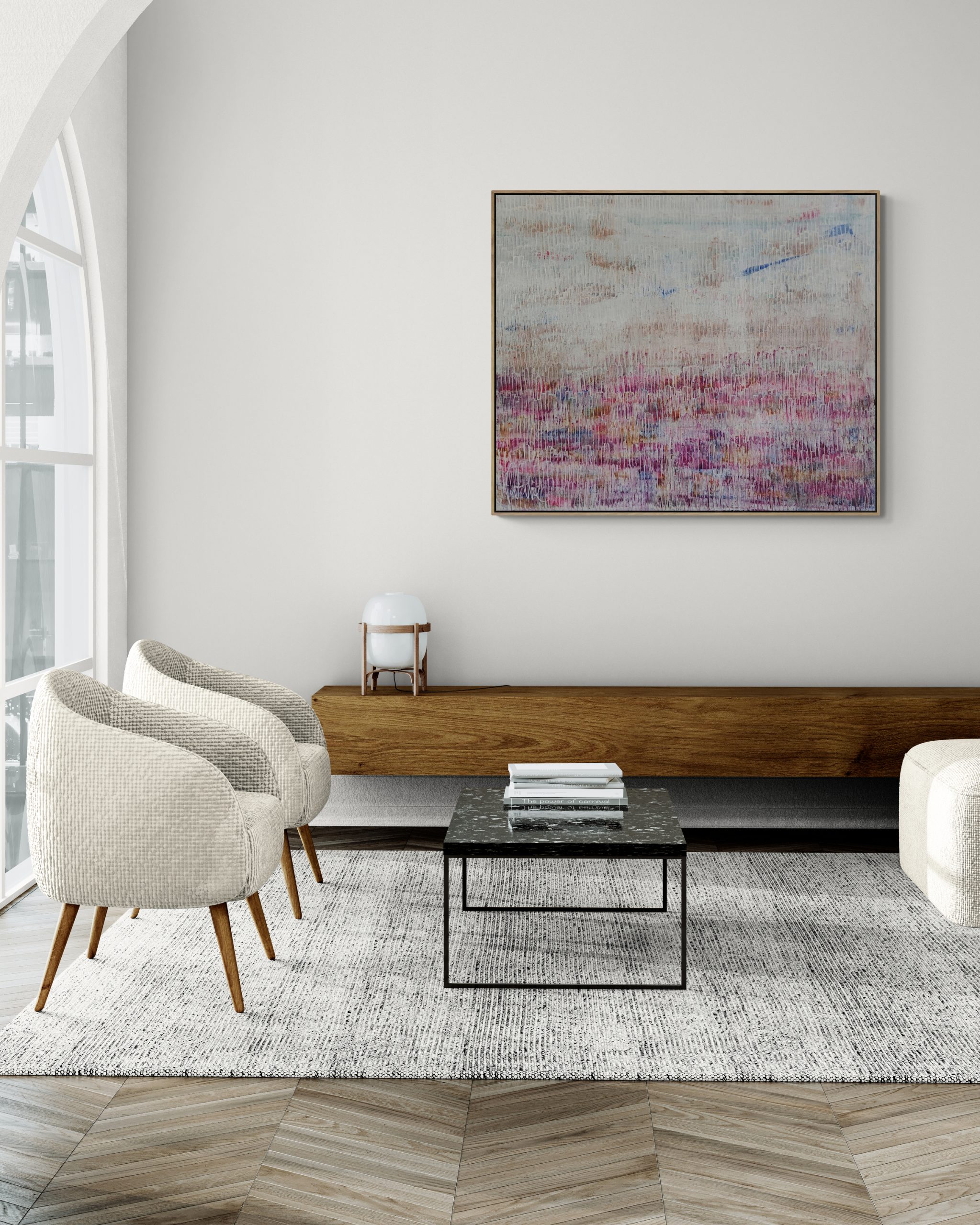 Stylish Living Room With Arched Entrance 4