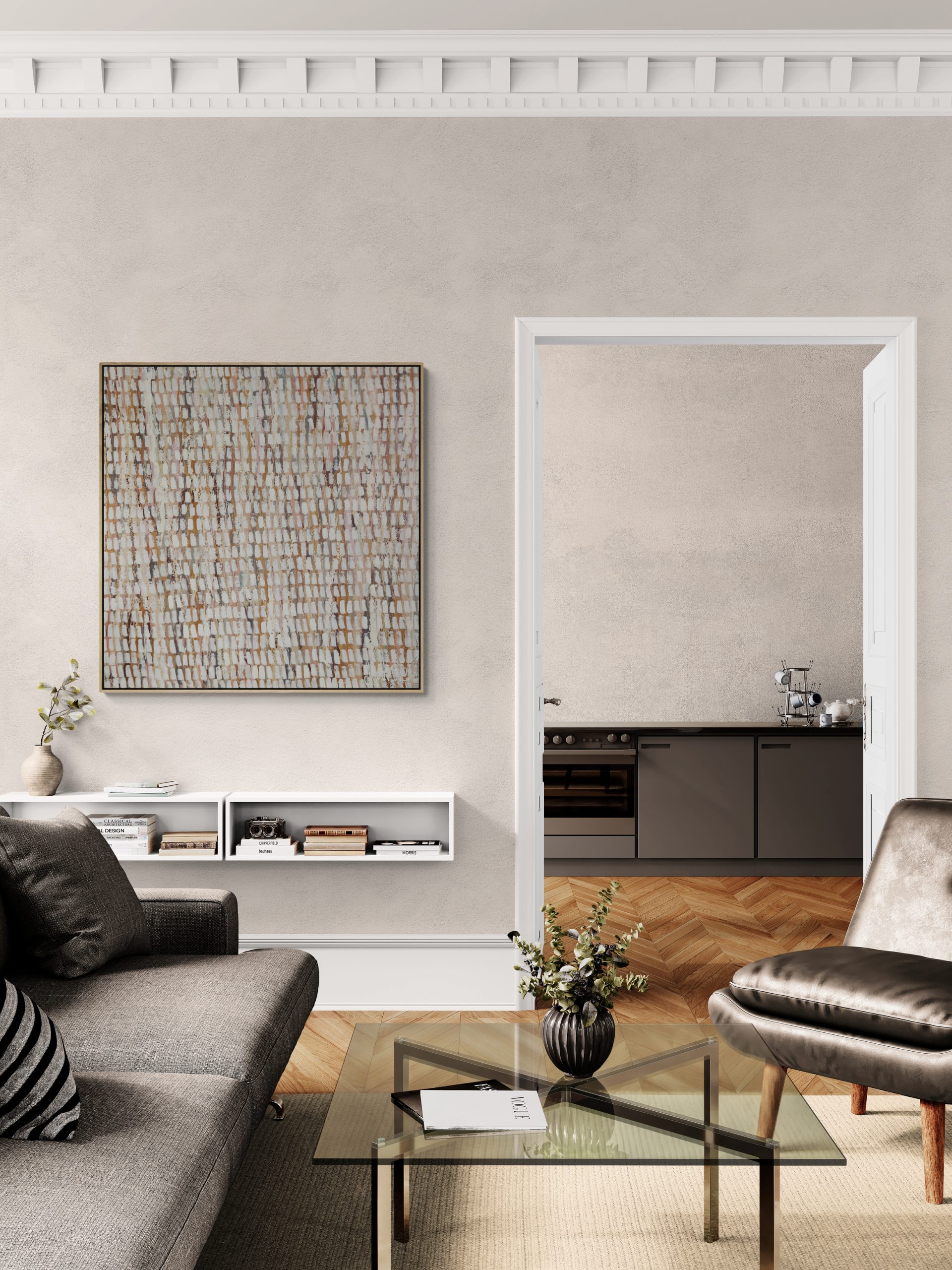 Living Room With A View Towards The Kitchen