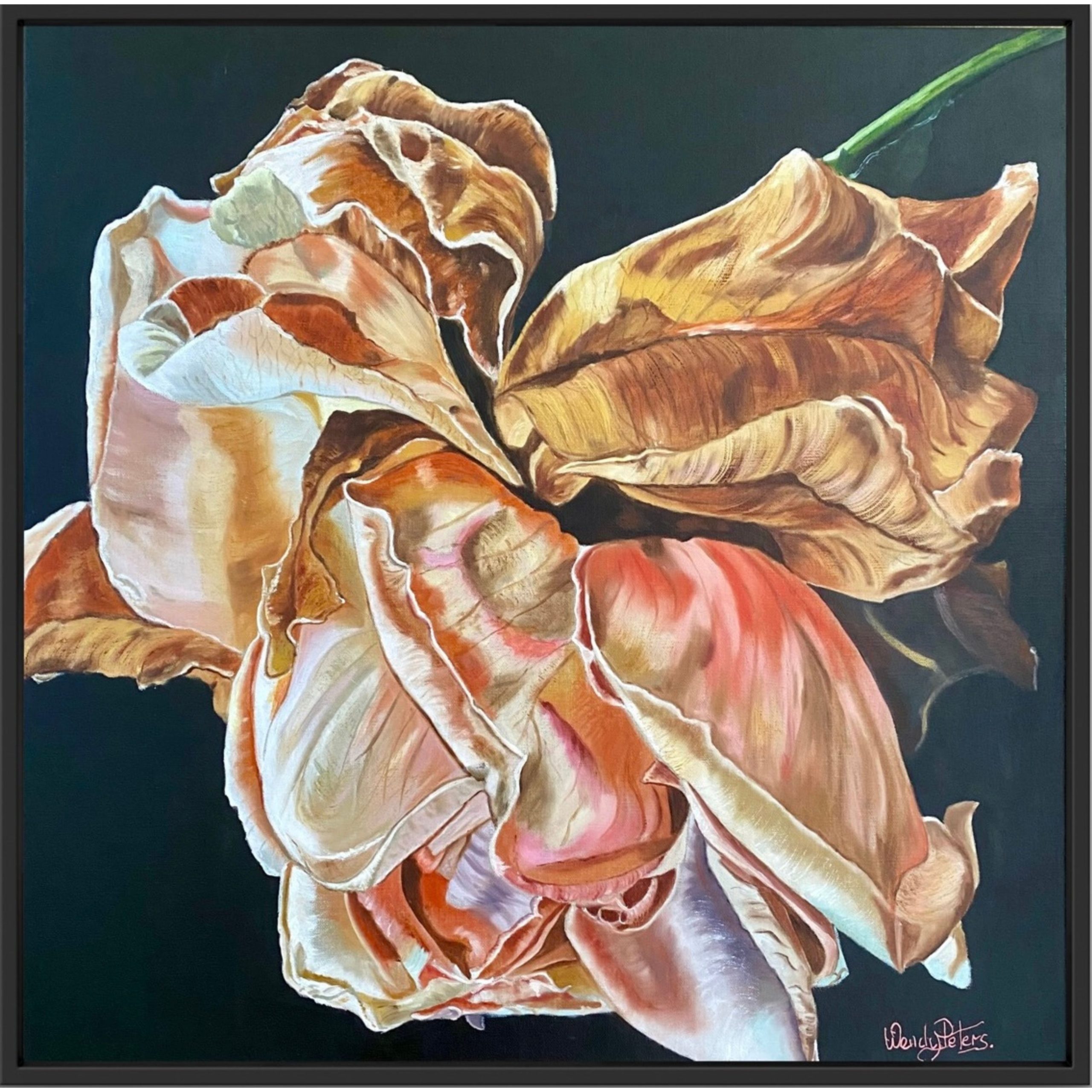 A Moment Held Hres Framed Oil 60x60 Wendy Peters 2:25