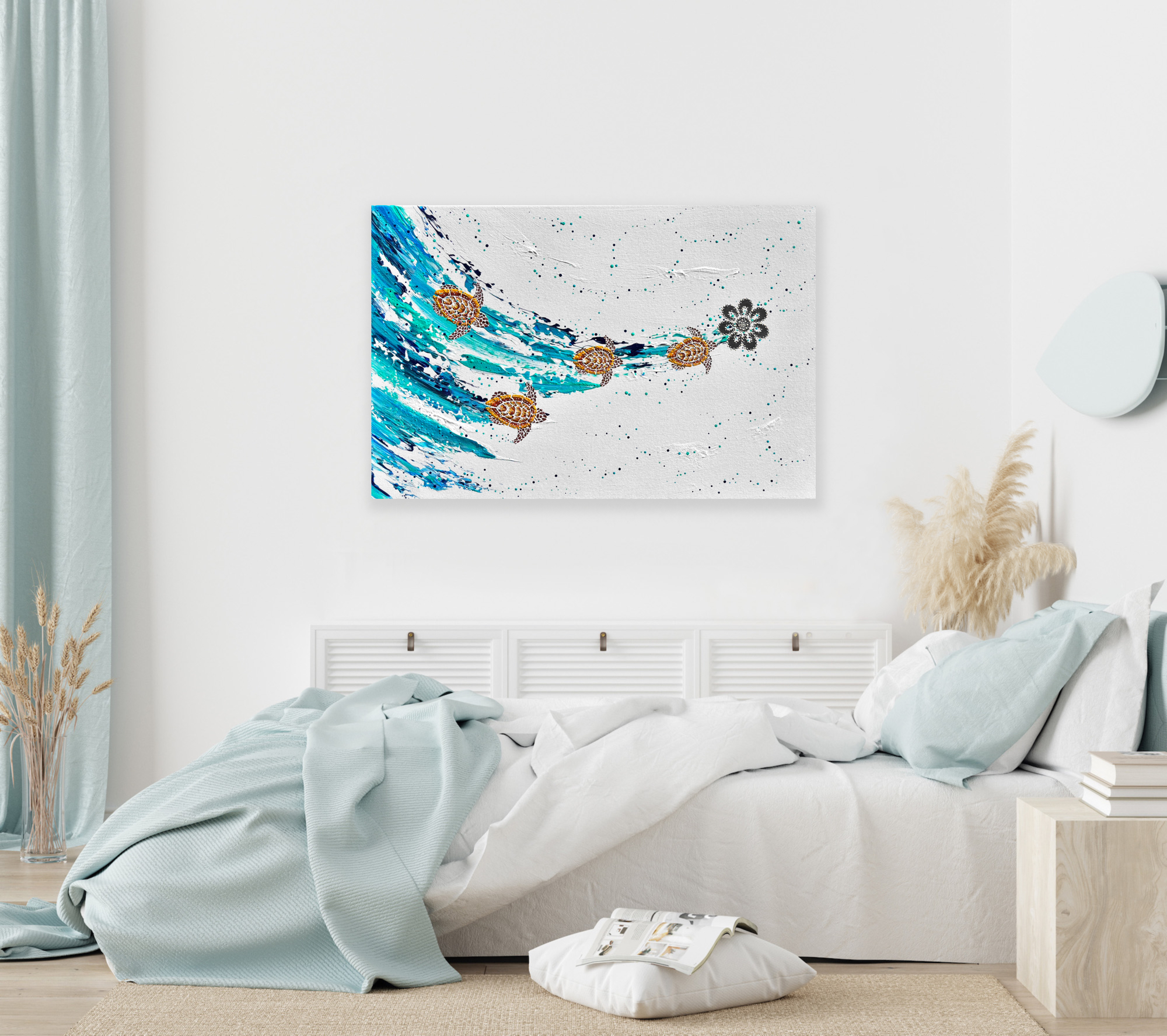 61x92 Turtle Increase Song Cycle Anthony Walker Aboriginal Art Milbi Designs Jan 26 In Situ