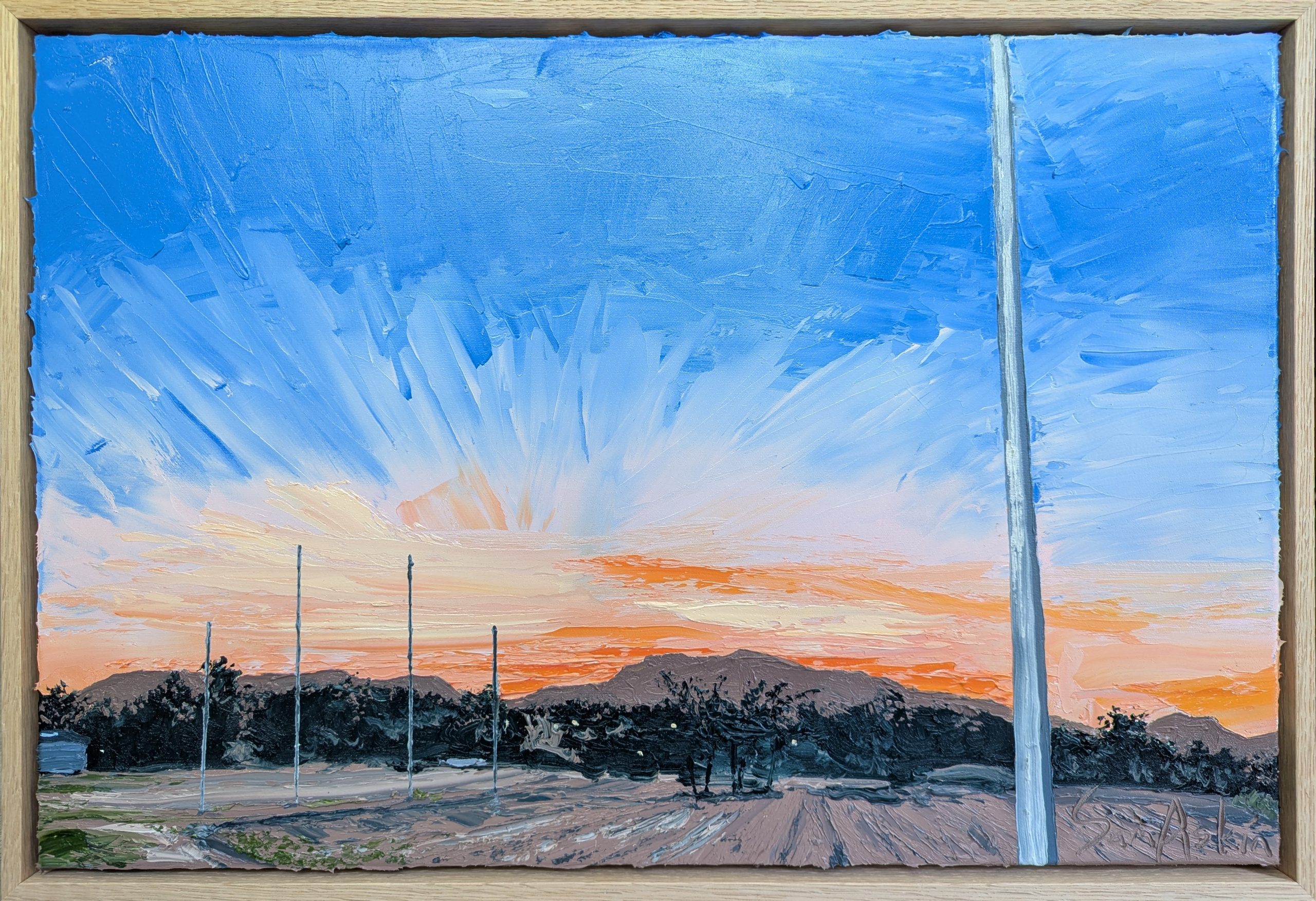 Sam Askin After Training Canvas Original Framed