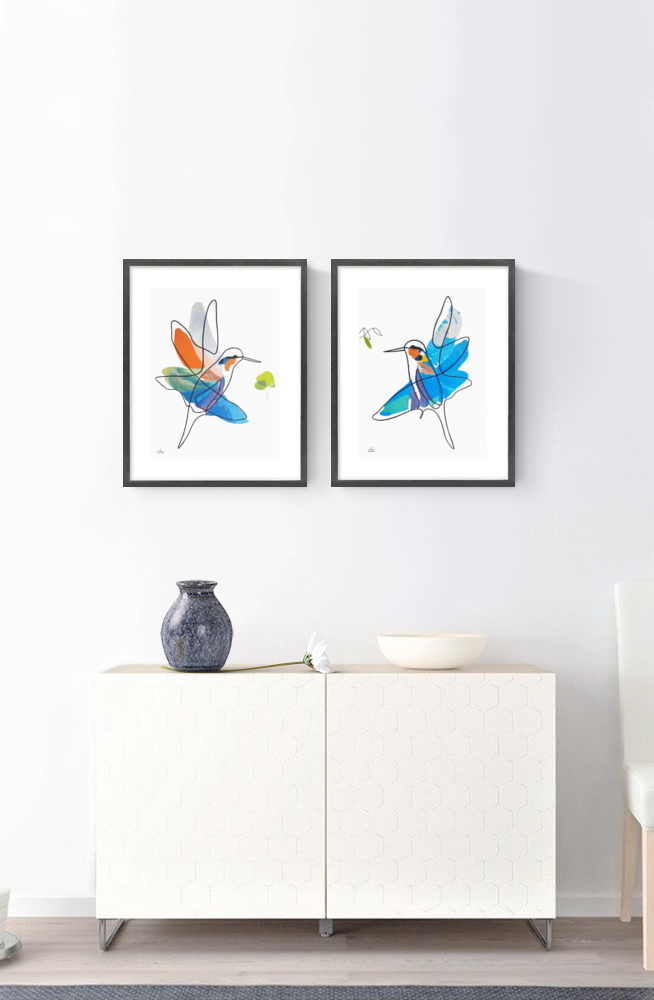 Diptych Truemotion Kingfishers 1