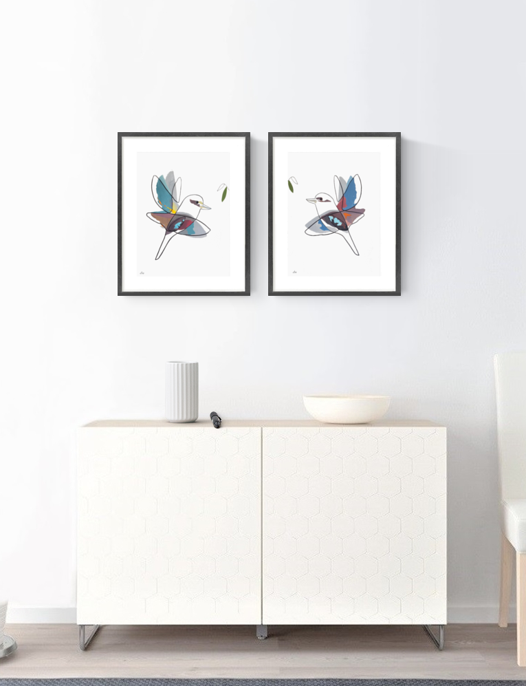 Diptych Truemotion Kookaburras