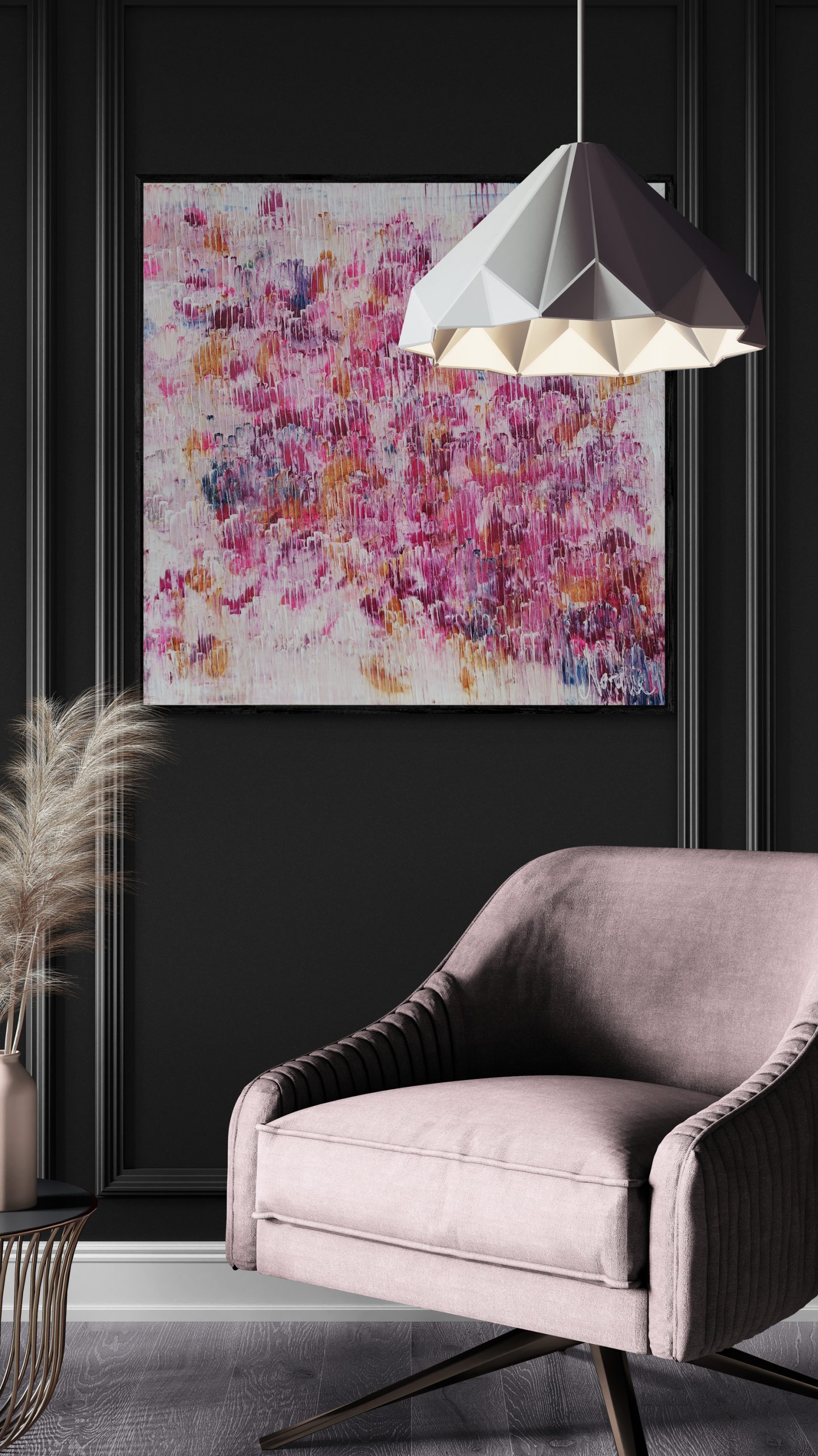 Living Room With A Comfy Swivel Armchair