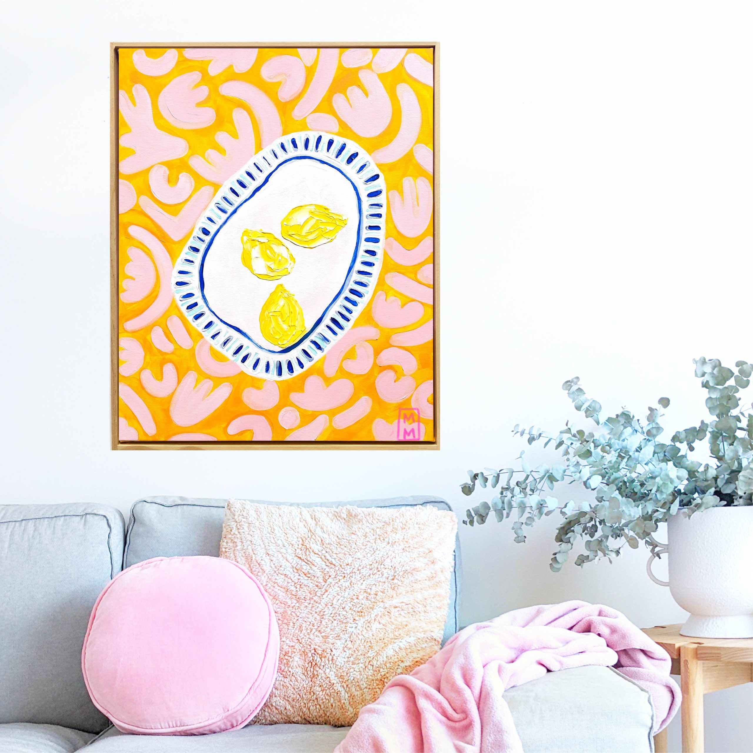 Lemons On Pink And Yellow Maggi