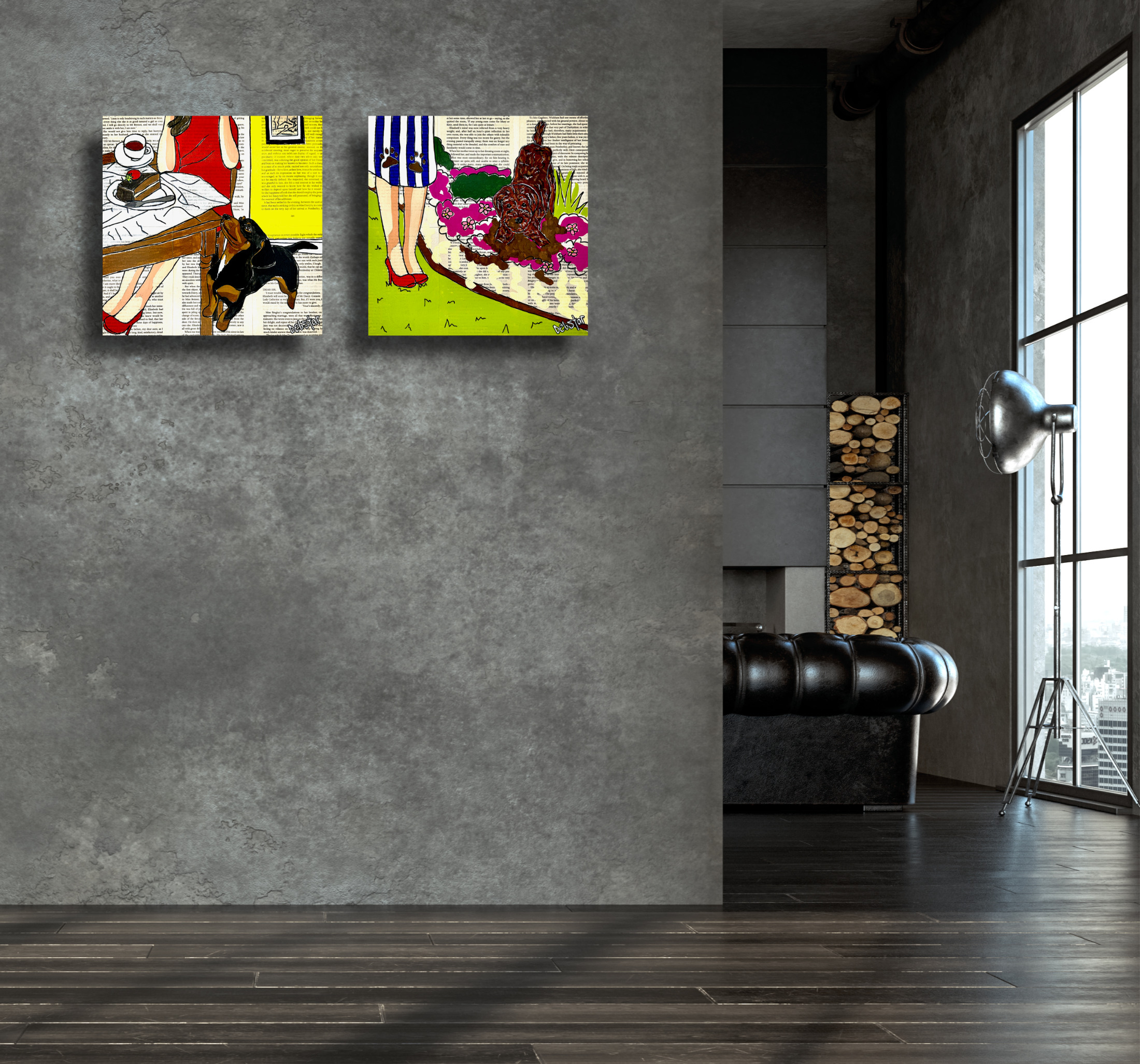 Living Room Interior In Loft, Industrial Style