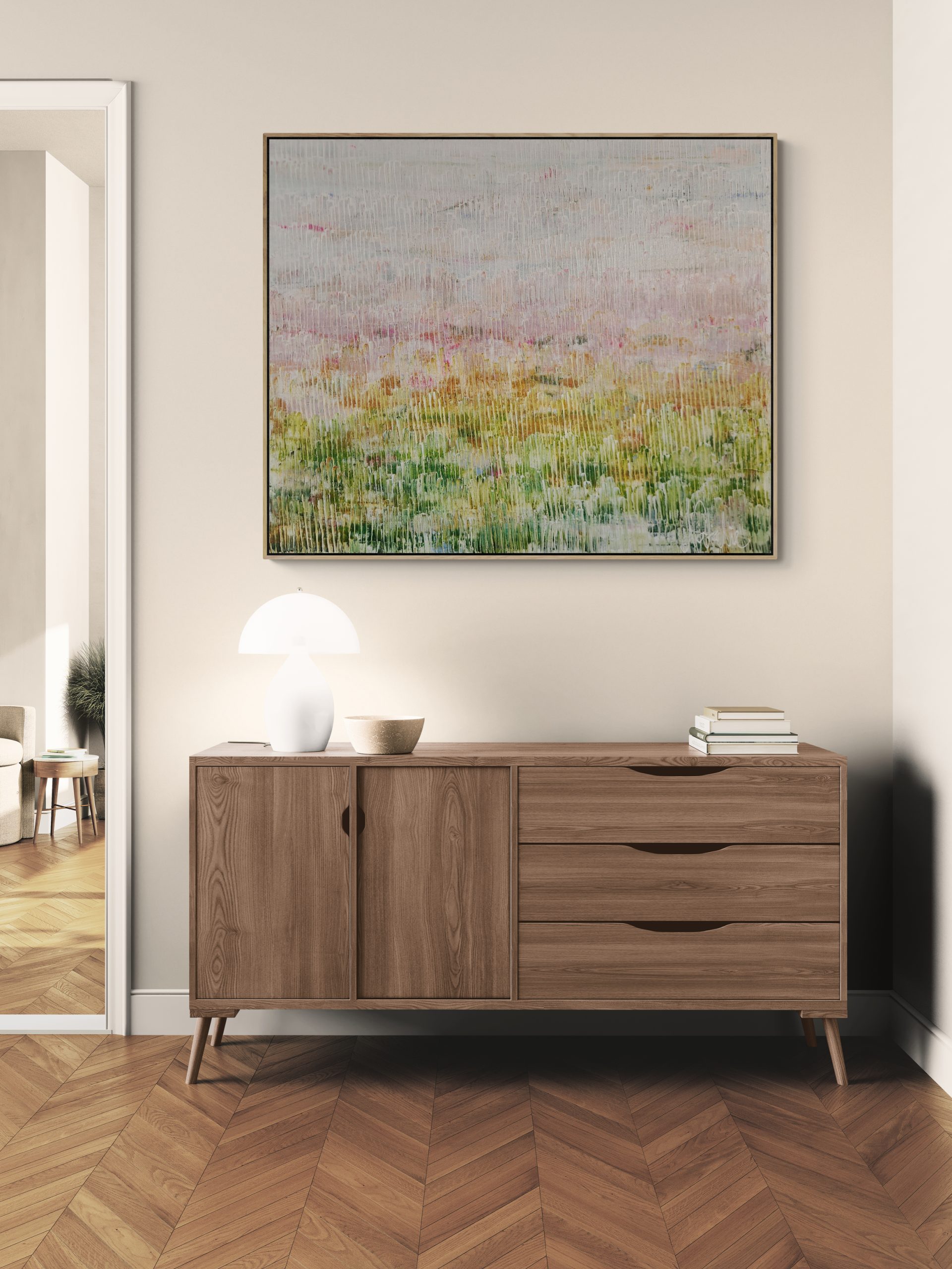 Living Room Entrance With A Wooden Cabinet (7)