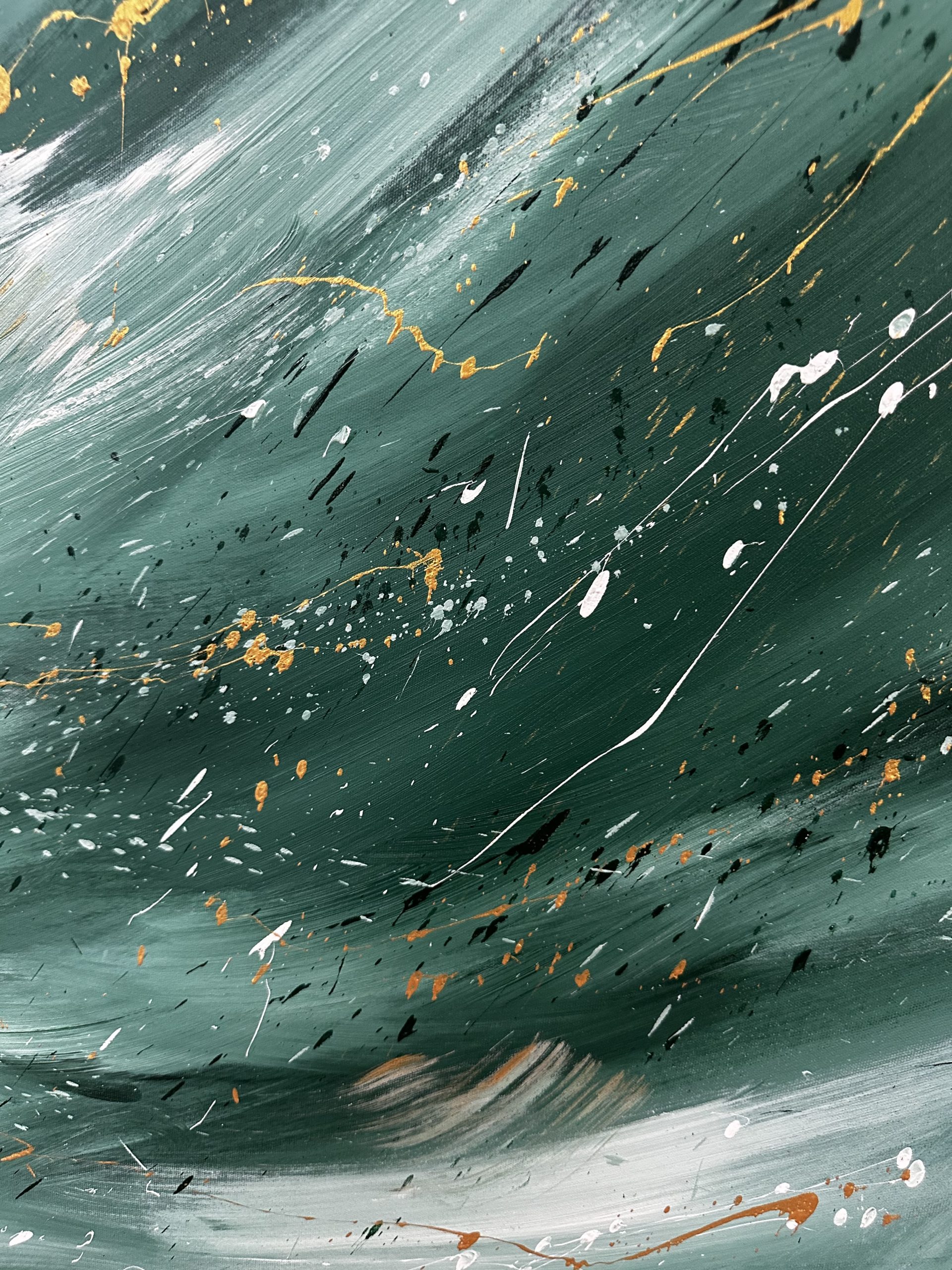 Dark Green Alanah Jarvis Abstract Art