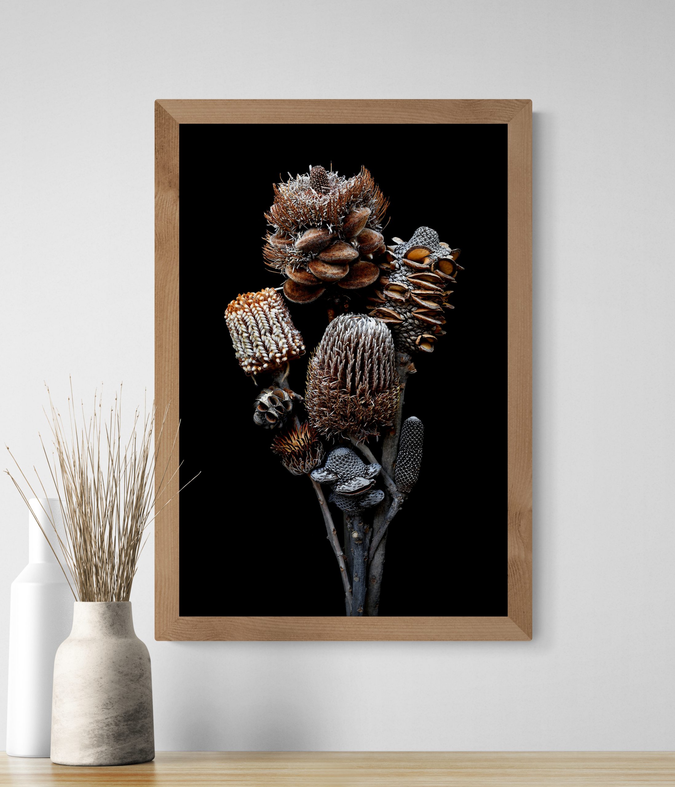 Close Up Of A Cabinet With Ceramic Vases (4)